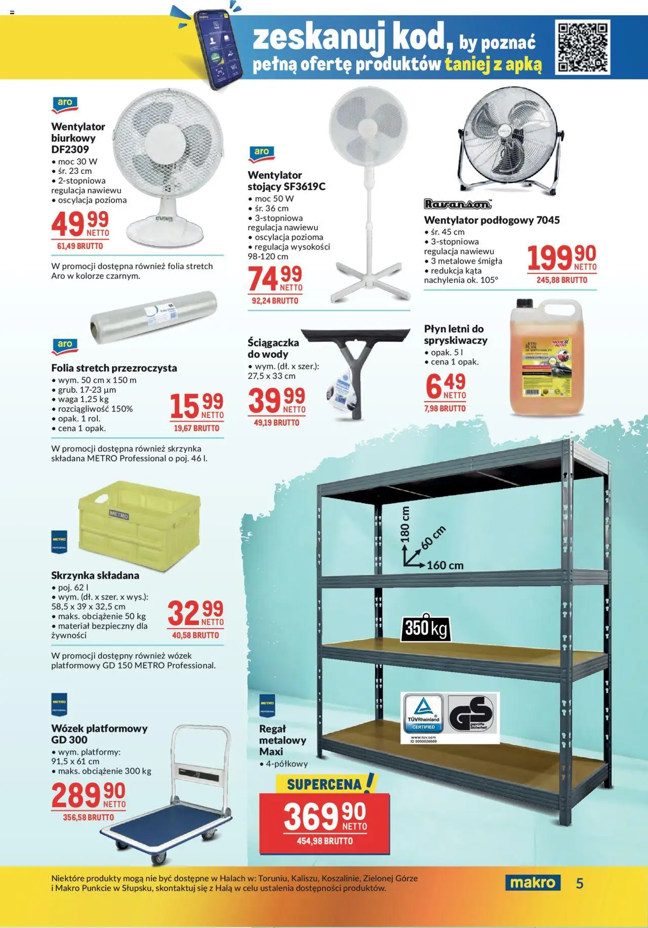 Makro Gazetka od 27.05.2025 | Strona: 5 | Produkty: Regał metalowy, Waga, Wentylator, Regał