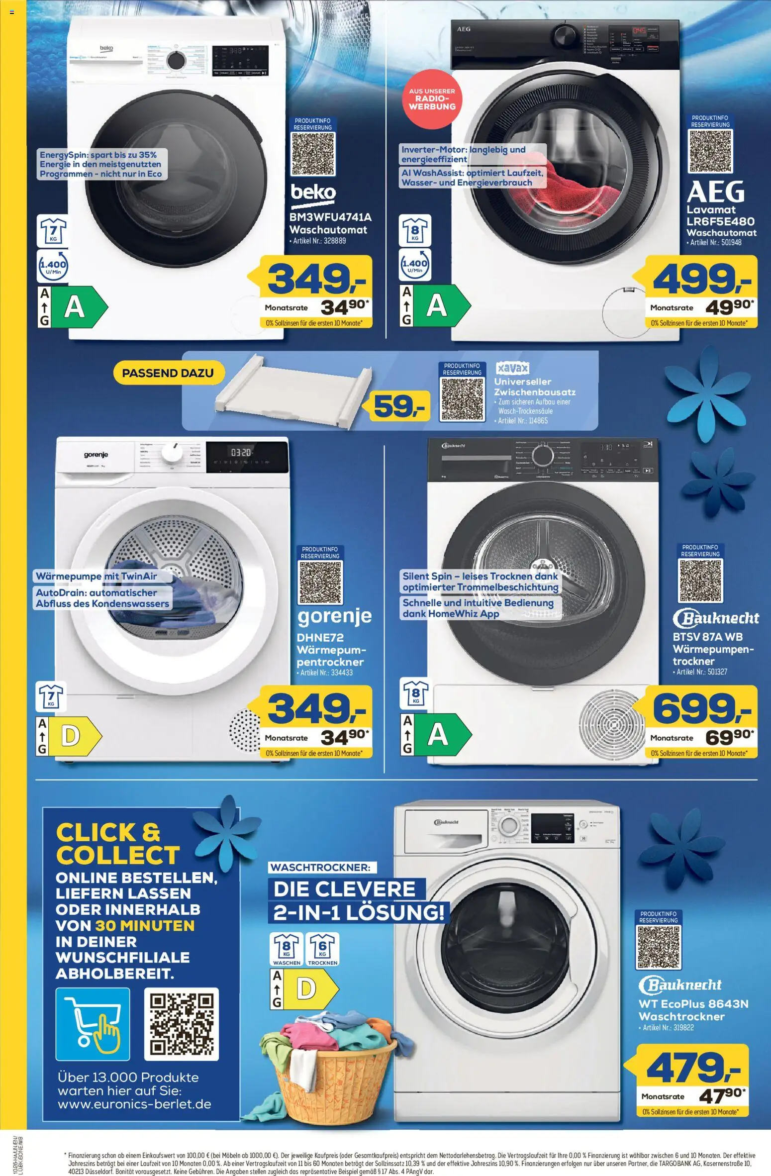 Euronics Technik in voller Blüte! – gültig ab 26.02.2026 | Seite: 4 | Produkte: Gorenje, Trockner, Waschtrockner, Radio