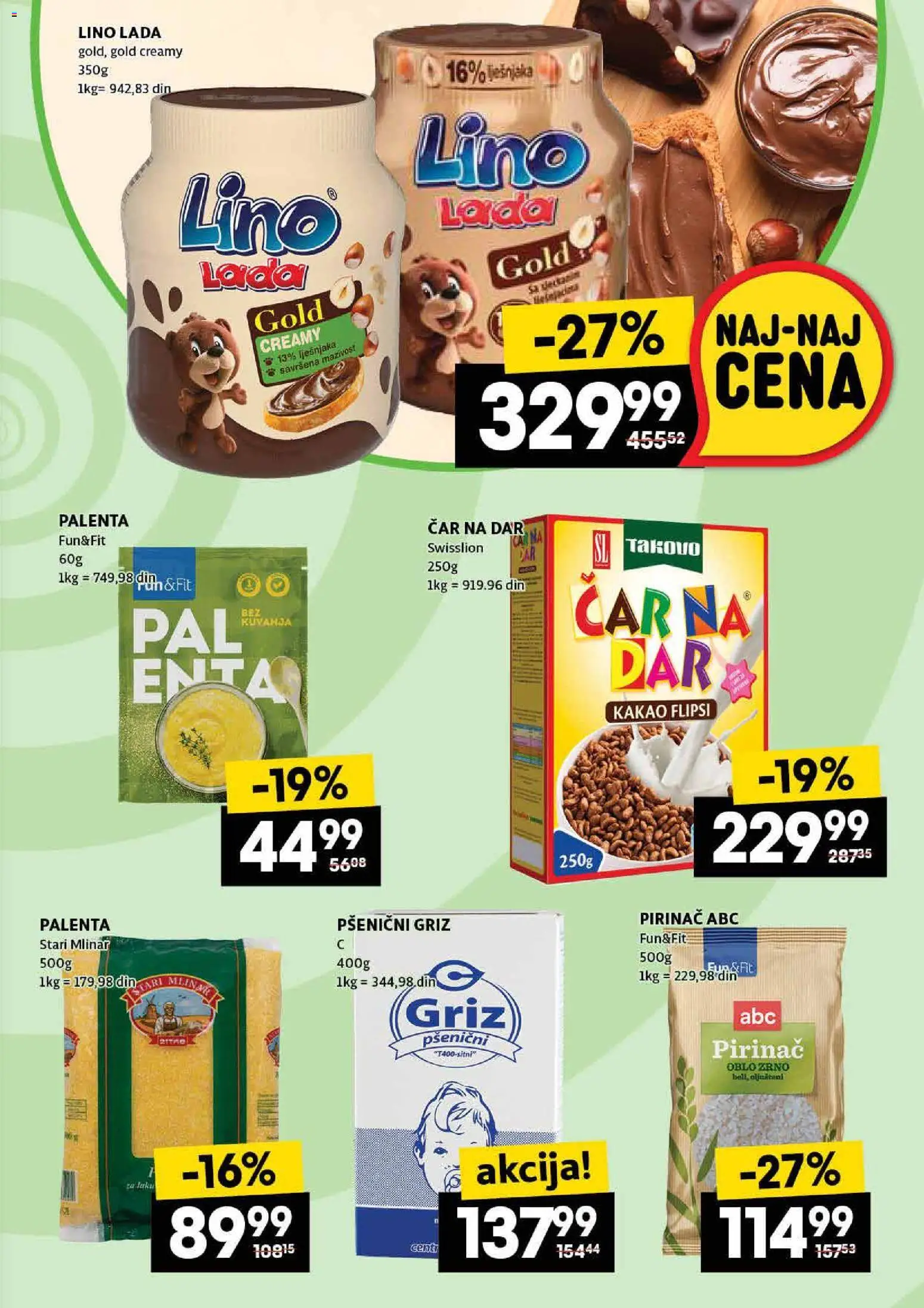 Roda katalog - važi od 23.10.2025 | Strana: 15 | Proizvode: Palenta, Lino lada, Pšenični griz, Pirinač