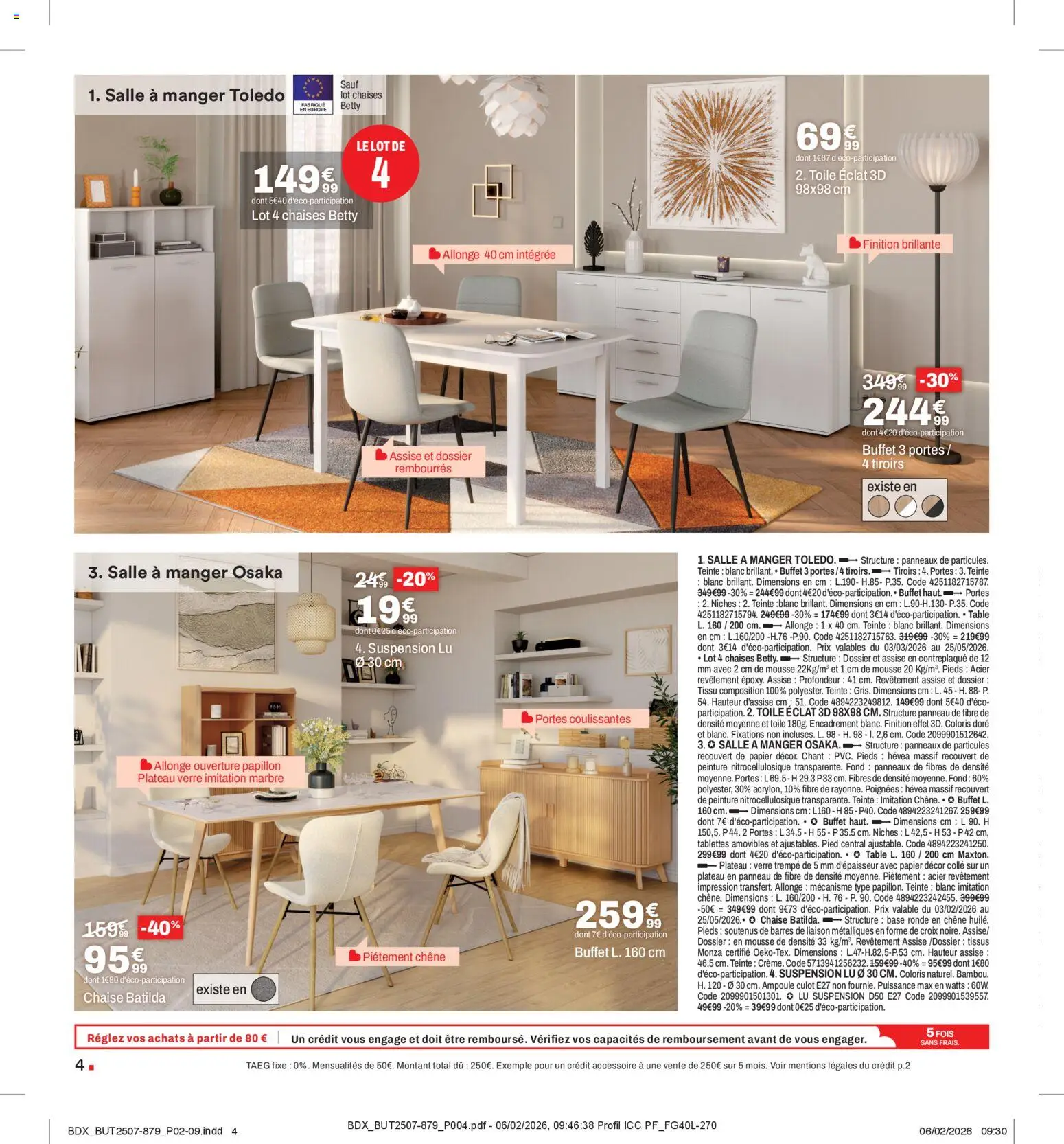 {H1} | Page: 4 | Produits: Mousse, Table, Portes, Colle