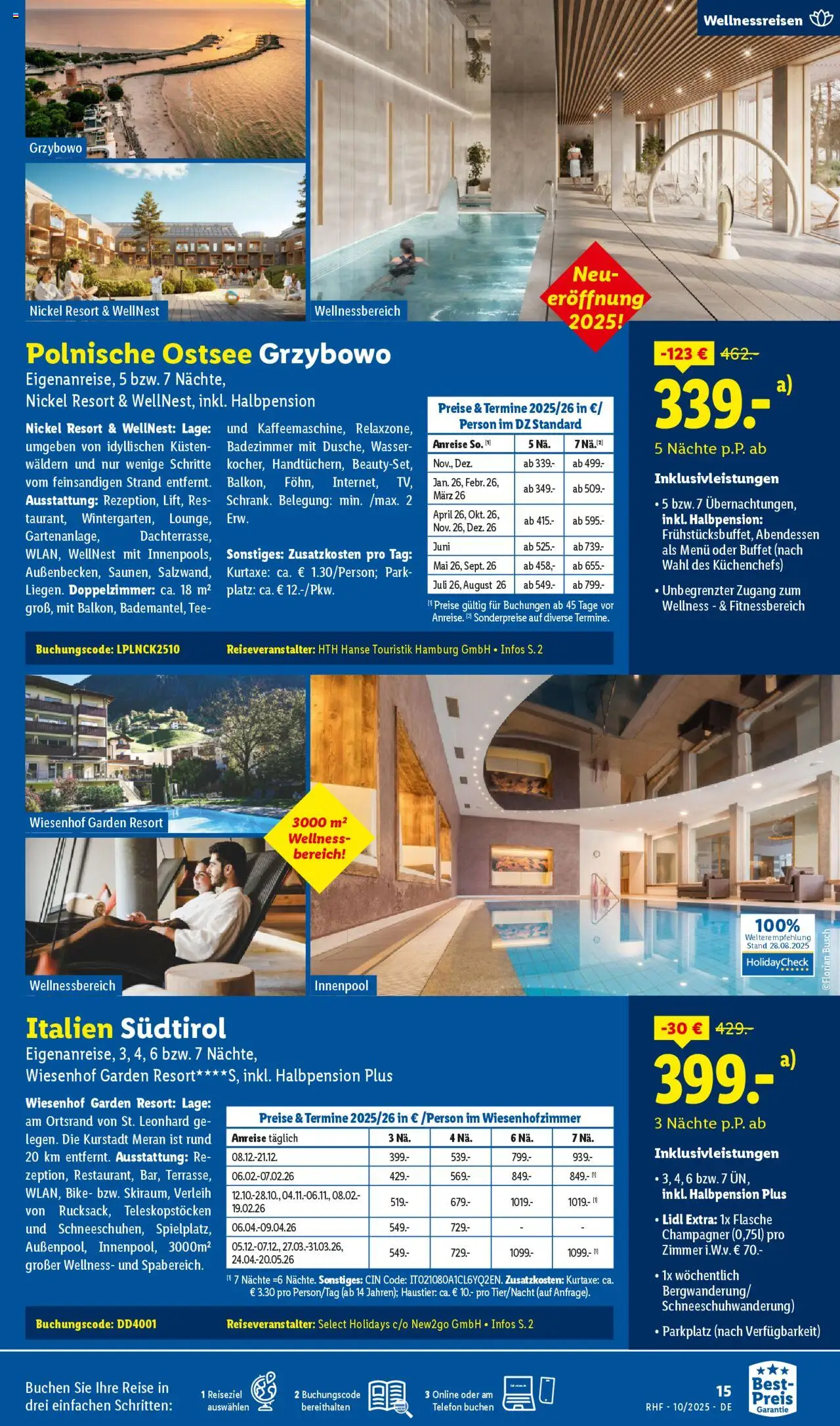 Lidl Reisen Prospekt 	 – gültig ab 26.09.2025 | Seite: 15 | Produkte: Wasser, Tee, Telefon