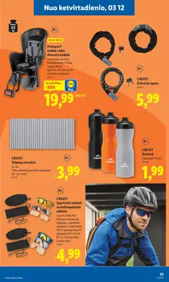 LIDL leidinys galioja nuo 09.03.2026 | Puslapis: 23 | Prekių: Spyna, Akiniai, Diržas