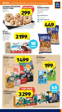 Aldi akciós ujság - amely érvényes a következő dátumtól: 03.07.2025 | Oldal: 15 | Termékek: Jegeskávé, Vegán, Italpor, Hagyma