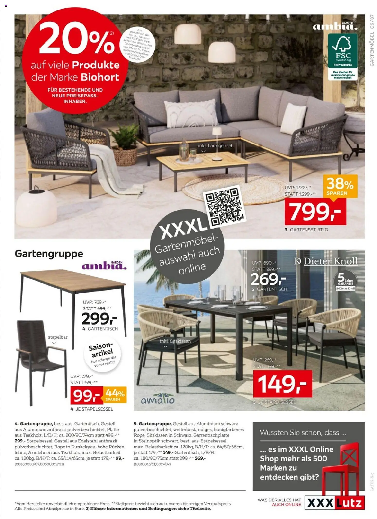XXXLutz Gartenmöbel gültig ab 28.04.2026 | Seite: 7 | Produkte: Gartenmöbel