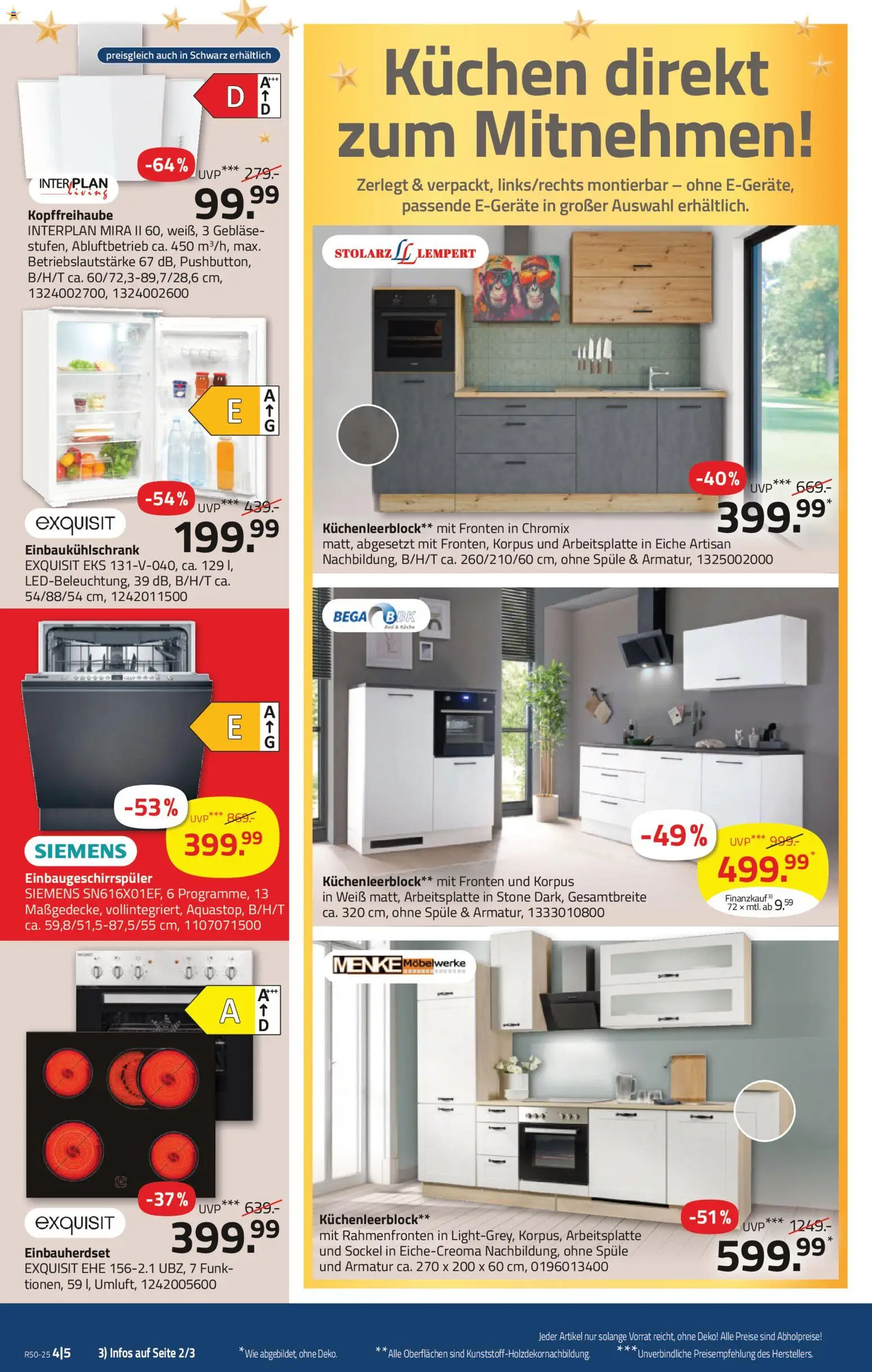 Roller Prospekt 	 – gültig ab 07.12.2025 | Seite: 10 | Produkte: Siemens, Küche, Armatur, Kuchen