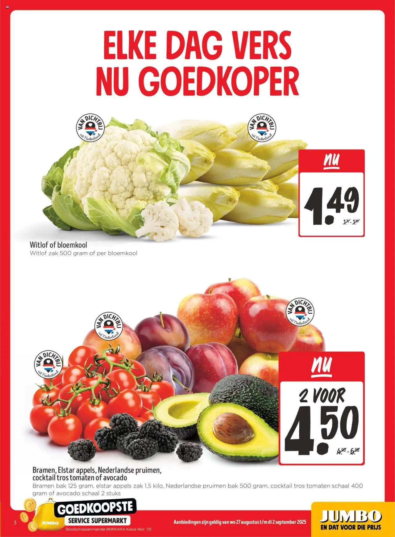  | Pagina: 3 | Producten: Avocado, Bloemkool, Appels, Zak