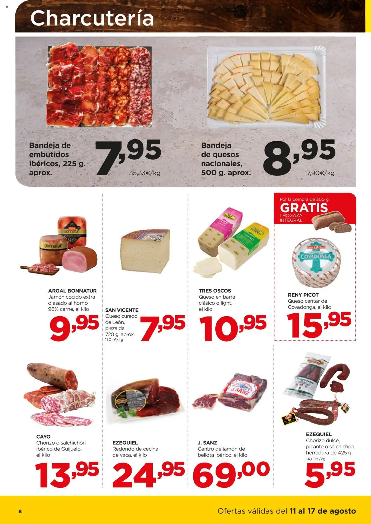 Alimerka folleto Castilla y León │ válido desde el 11.08.2025 | Página: 8 | Productos: Jamón cocido, Νυχτικό, Horno, Bandeja