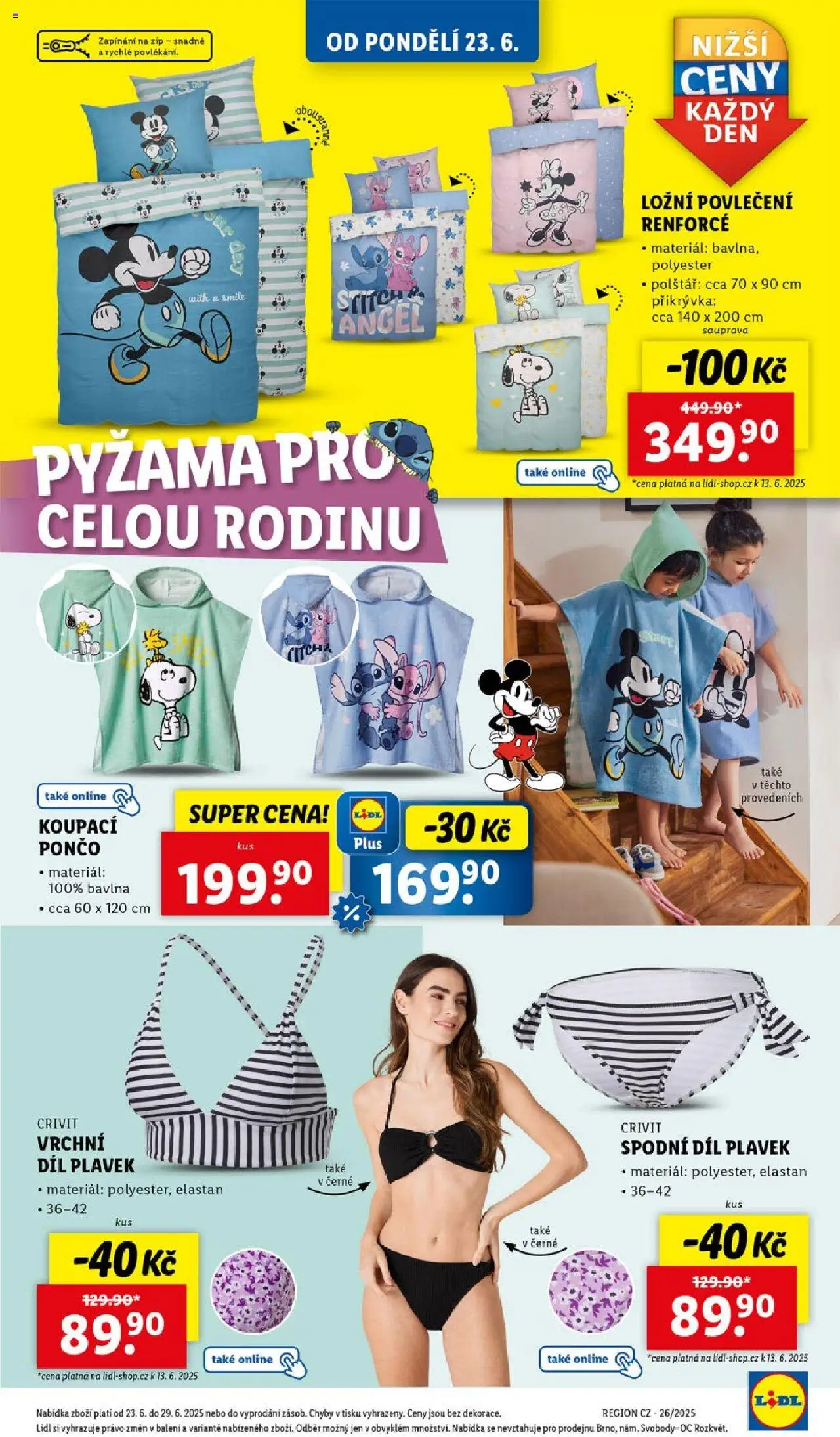 Lidl leták od 23.06.2025 | Strana: 35 | Produkty: Ložní povlečení, Pyžama, Polštář, Pončo