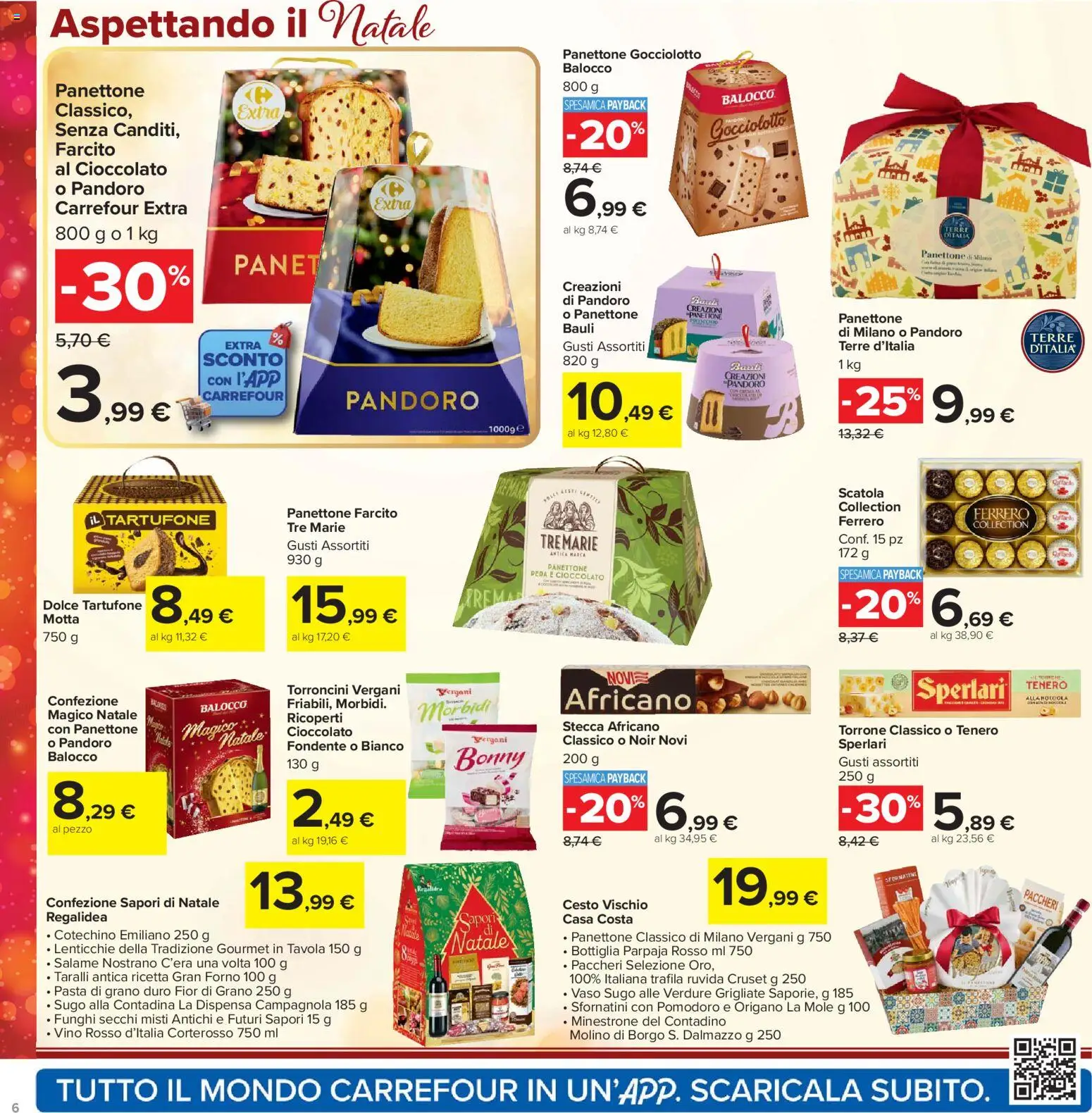 Volantino Carrefour del 02.12.2025 | Pagina: 6 | Prodotti: Lenticchie, Verdure, Torroncini, Cotechino