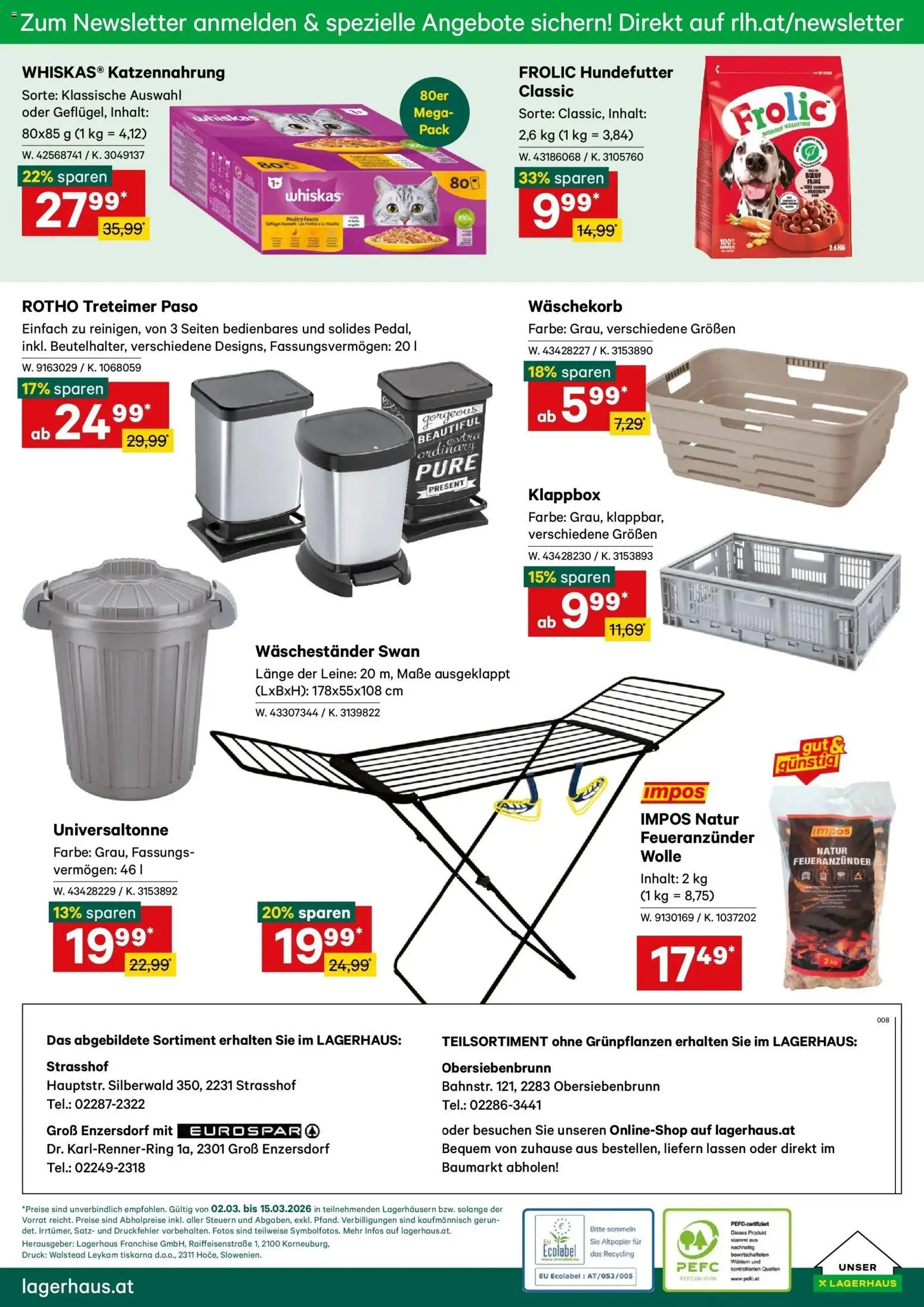 Lagerhaus Wochen Angebote gültig ab 01.03.2026 | Seite: 12 | Produkte: Balles de ping-pong