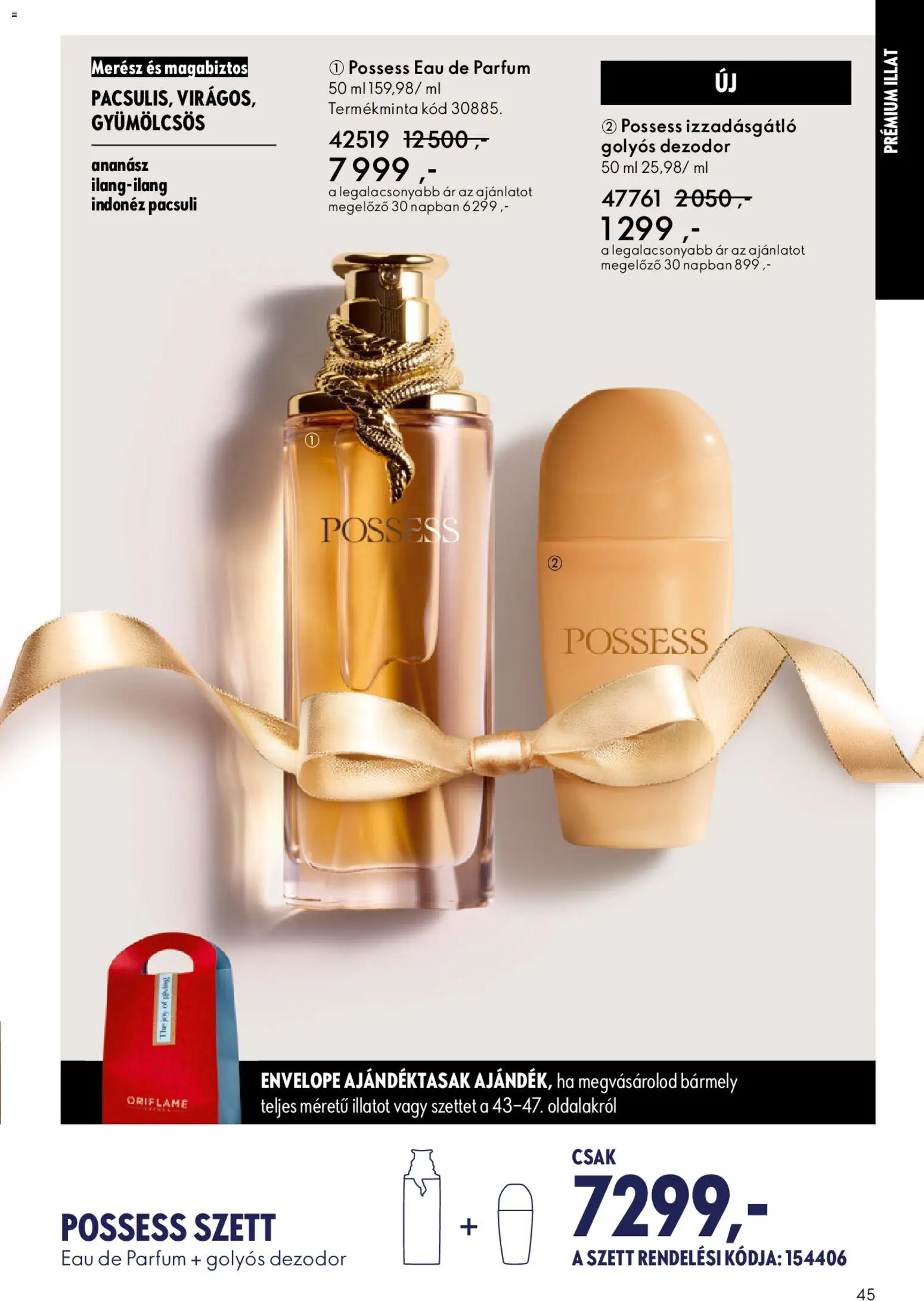 Oriflame akciós ujság - amely érvényes a következő dátumtól: 03.12.2025 | Oldal: 45 | Termékek: Parfüm, Dezodor, Izzadásgátló, Ananász