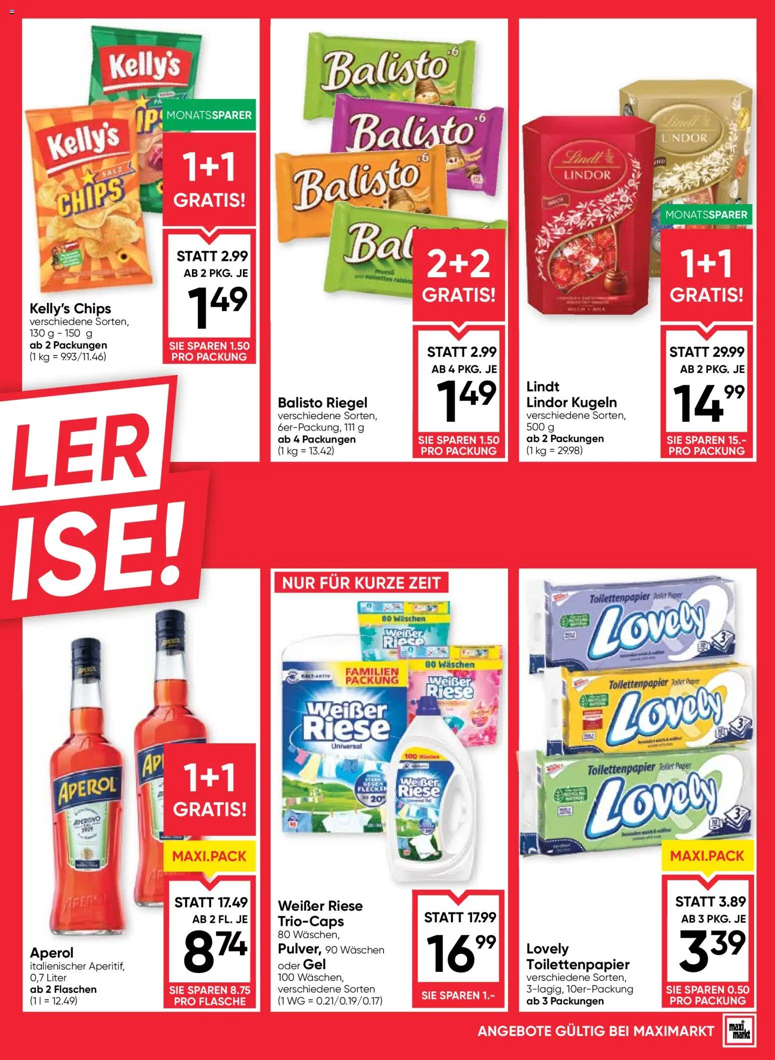 Maximarkt Flugblatt gültig ab 13.11.2025 | Seite: 3 | Produkte: Chips
