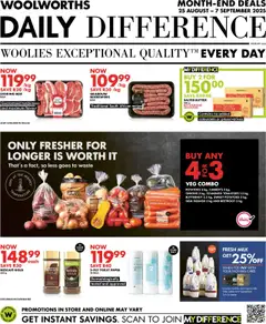 Preview of Woolworths specials valid from 25.08.2025