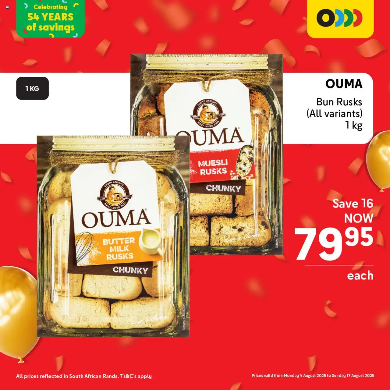 Makro Birthday Deals Sweets │ valid from 04.08.2025 | Page: 6 | Products: Milk, Butter, Rusks