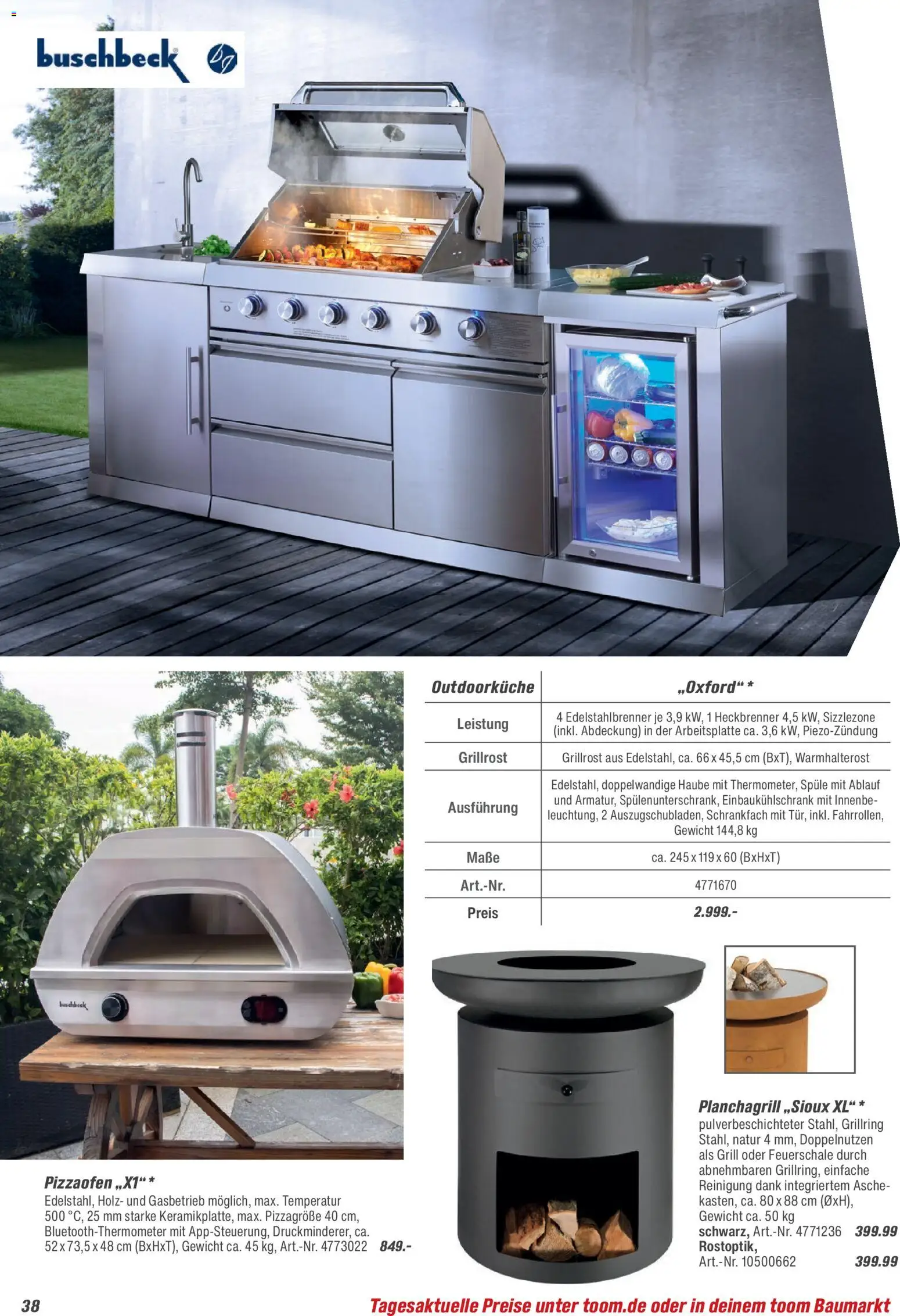 Toom Baumarkt  Grills & Zubehör 2026 – gültig ab 14.02.2026 | Seite: 38 | Produkte: Gewicht, Grill