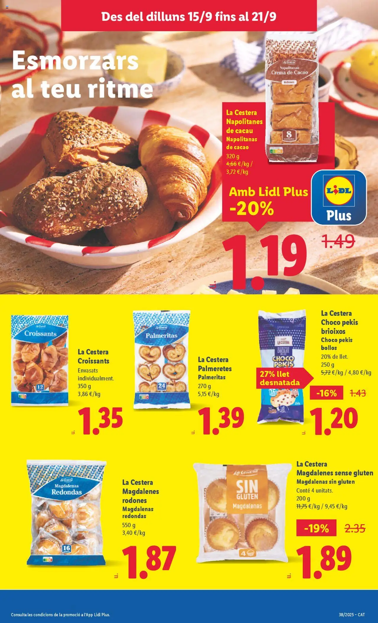Lidl folleto │ válido desde el 15.09.2025 | Página: 11 | Productos: Crema de cacao, Crema, Magdalenas, Φρυγανιές σικάλεως