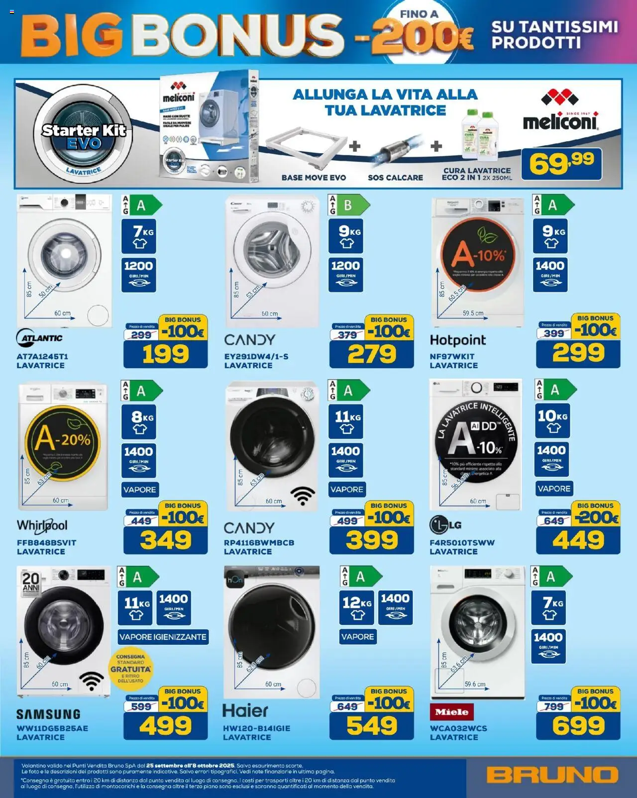 Volantino BRUNO del 25.09.2025 | Pagina: 17 | Prodotti: Lavatrice, Miele, Samsung