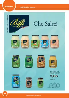 Anteprima del volantino Sogegross volantino valido a partire dal 11.03.2026 | Pagina: 44 | Prodotti: Paté, Salsa, Noci, Pesto