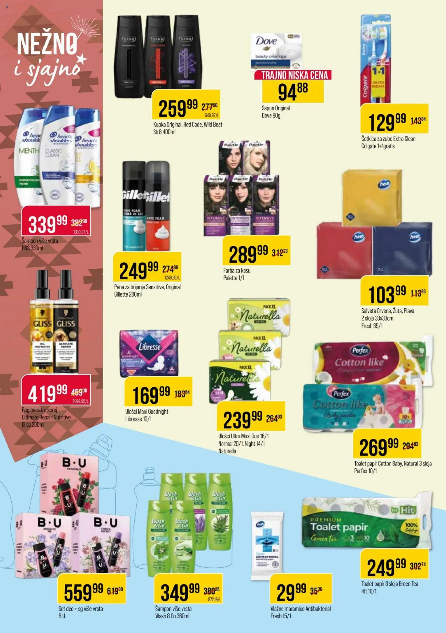 Metalac Proleter katalog - važi od 03.01.2026 | Strana: 10 | Proizvode: Toalet papir, Farba za kosu, Vlažne maramice, Četkica za zube