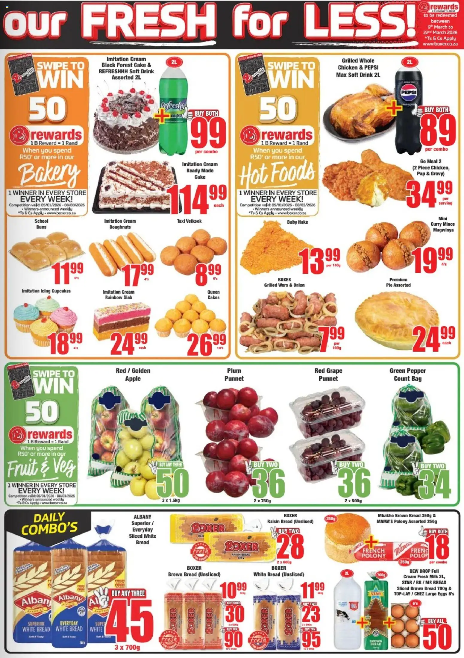 New Boxer catalogue – valid from 23.02.2026 | Page: 3 | Products: Bag, Bakery, Eggs, Cream