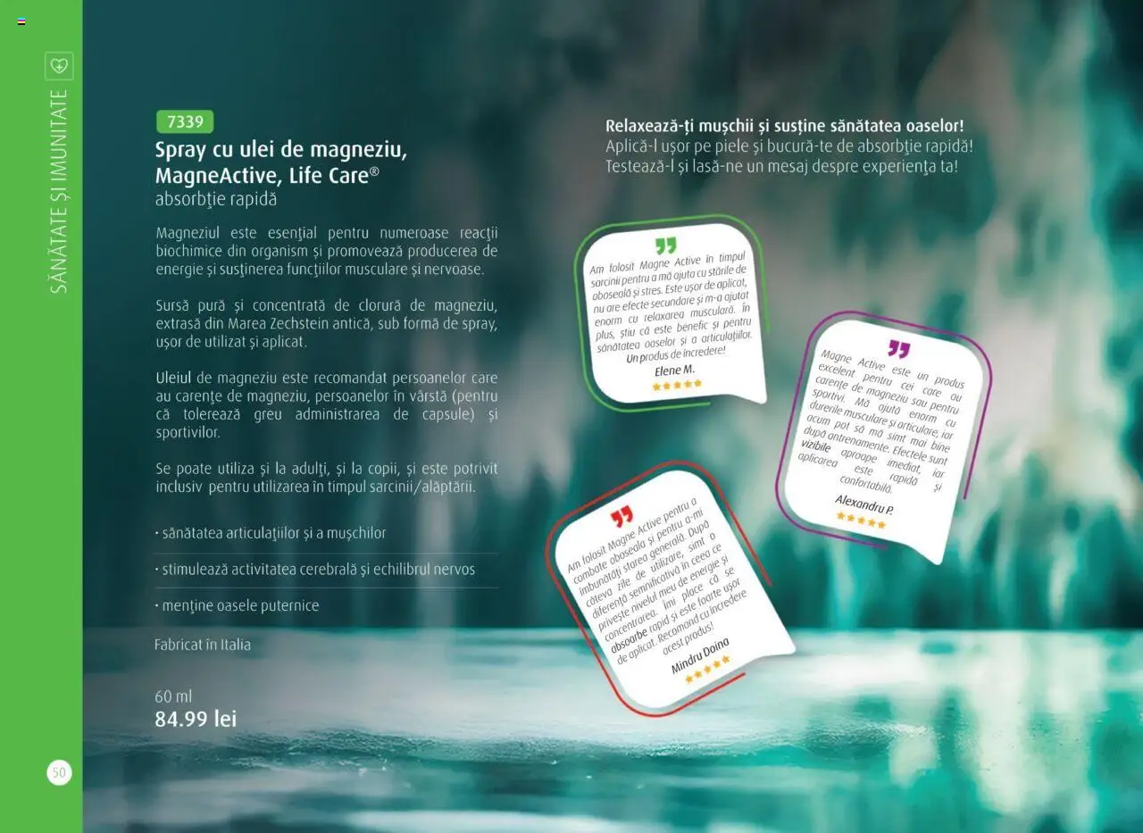 Life Care catalog - Aprilie/Octombrie – valabil de la 01.04.2025 | Pagină: 52 | Produse: Ulei