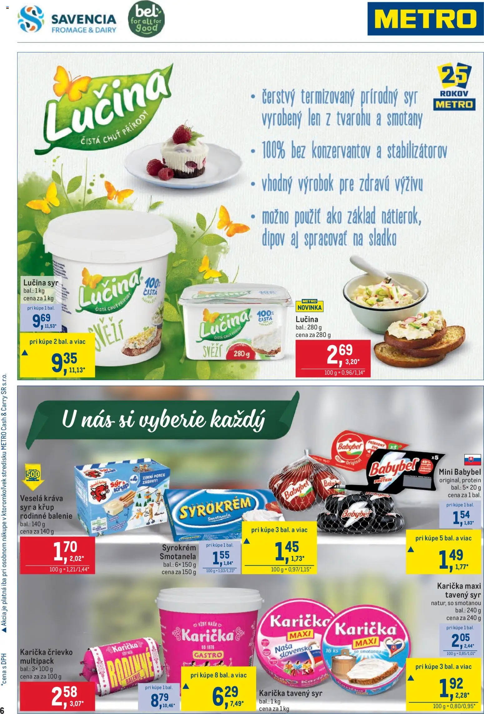 Nové Metro akcie – leták je platný od 05.11.2025 | Strana: 6 | Produkty: Syr, Protein