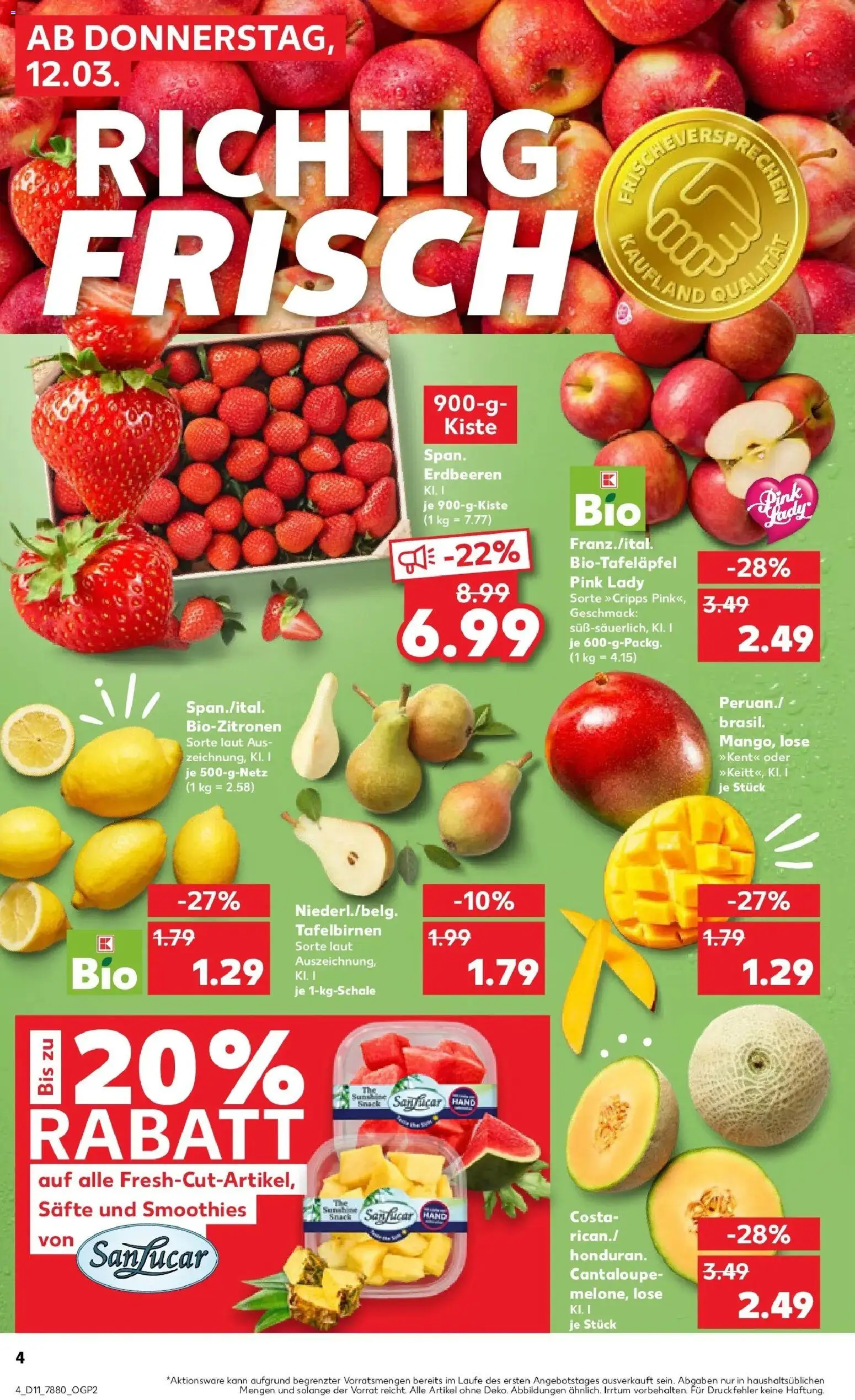 Kaufland Prospekt Paderborn	 – gültig ab 09.03.2026 | Seite: 16 | Produkte: Mango, Erdbeeren