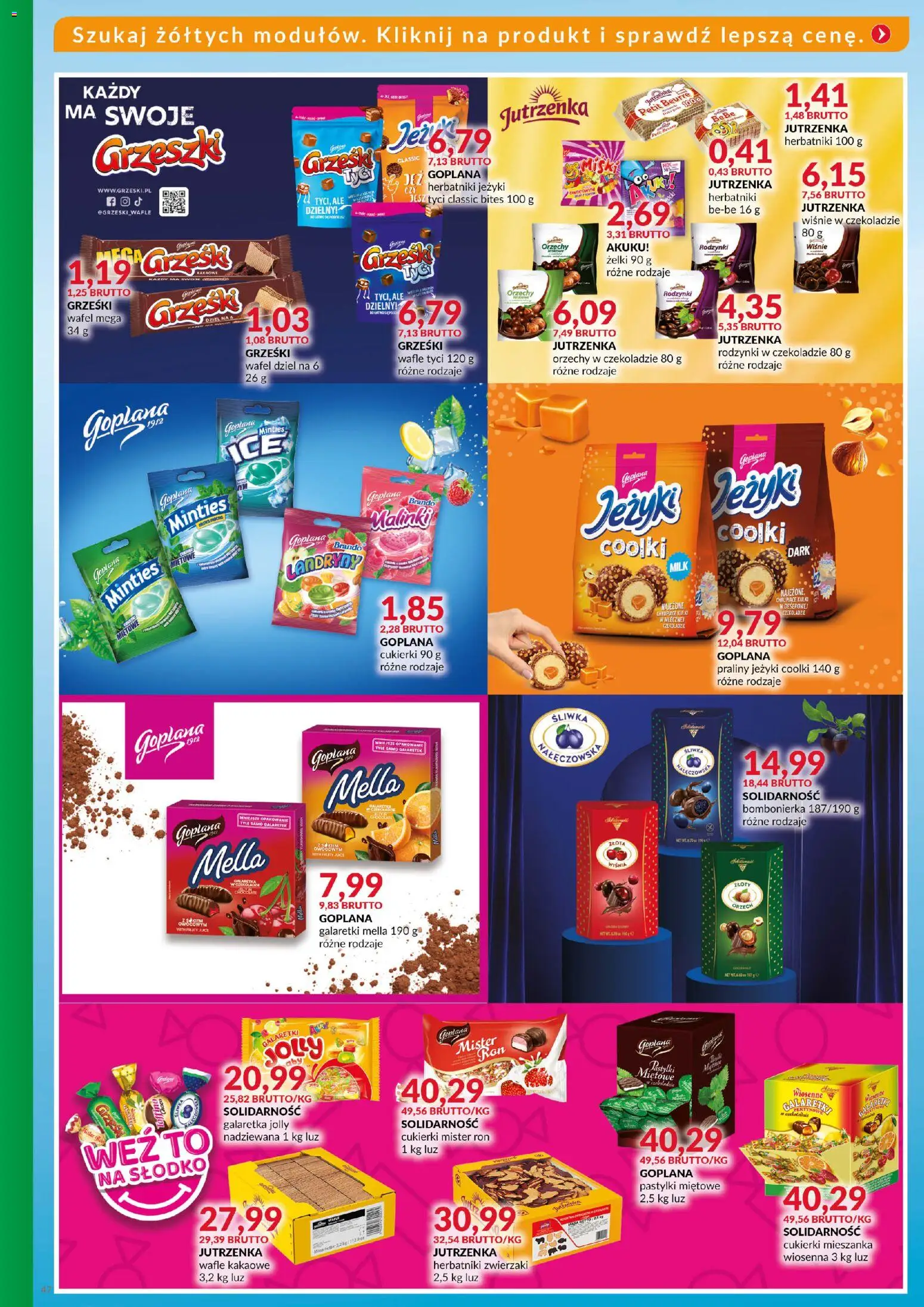 Eurocash Gazetka - Katalog Artykułów Spożywczych od 16.11.2025 | Strona: 46 | Produkty: Galaretki, Wiśnie, Herbatniki, Wiśnie w czekoladzie