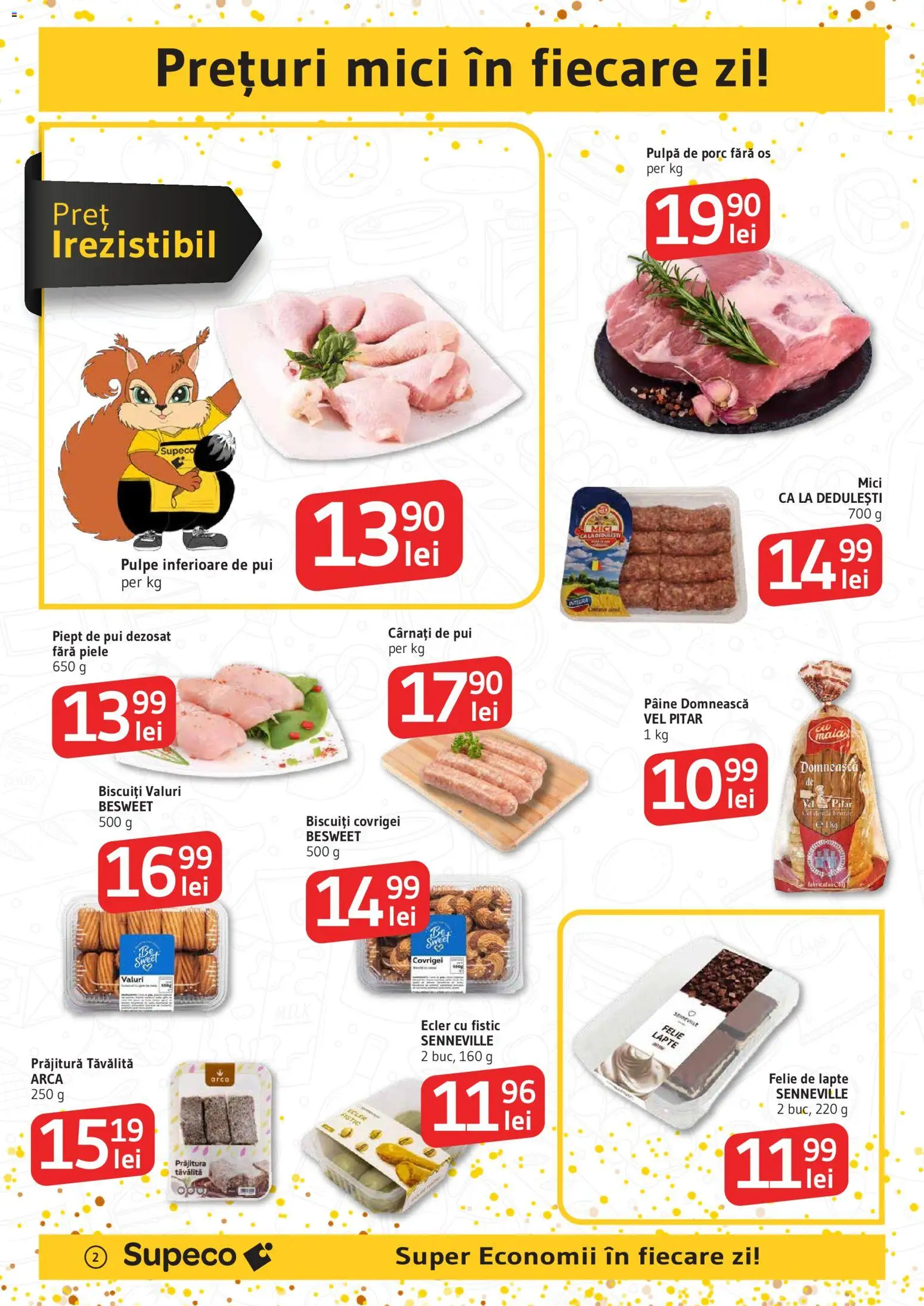 Noul catalog Supeco – valabil de la 27.12.2025 | Pagină: 2 | Produse: Hacıyatmaz Kedi Oyuncağı, Covrigei, Pâine, Fistic