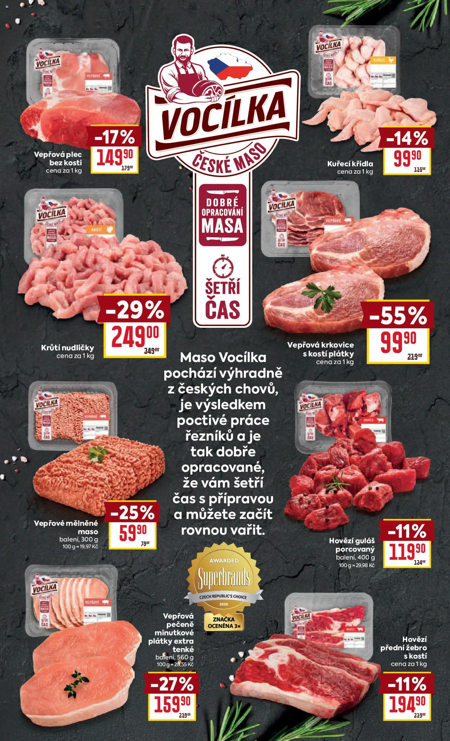 Billa Velký leták od 18.03.2026 | Strana: 10 | Produkty: Plec bez kosti, Kuřecí Křídla, Guláš, Krkovice