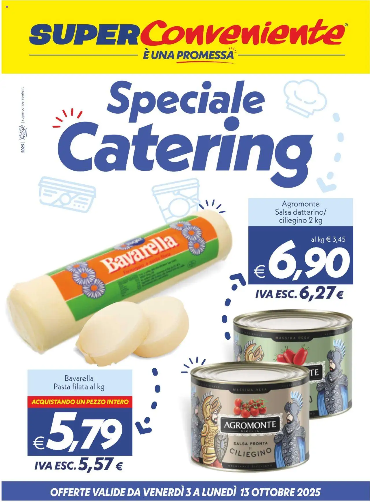 Volantino SuperConveniente del 03.10.2025 | Pagina: 1 | Prodotti: Salsa, Formaggio, Pasta