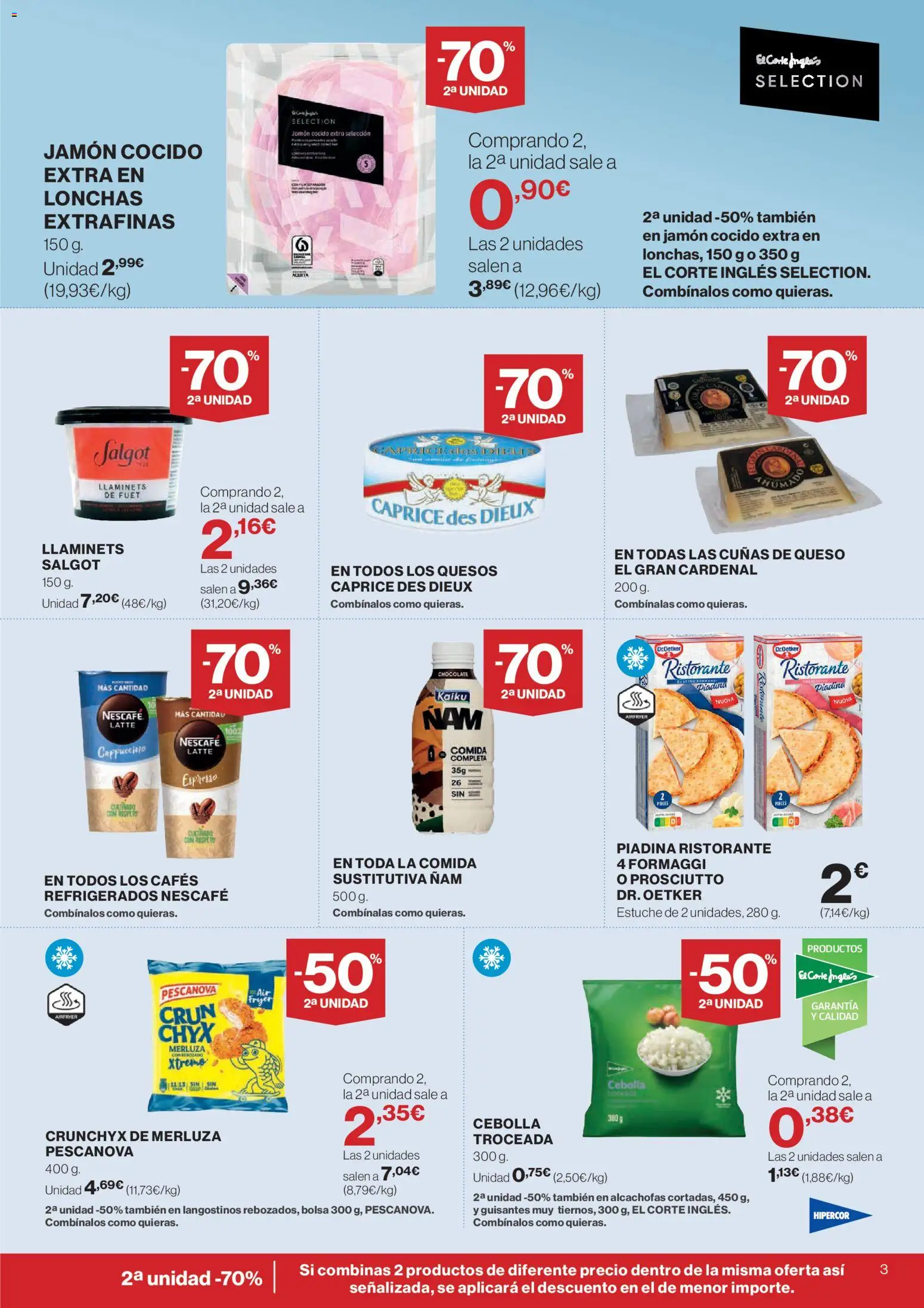 Hipercor catálogo │ válido desde el 25.03.2026 | Página: 3 | Productos: Jamón, Jamón cocido, Παγωμένο τσάι, Bolsa