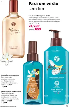 Eau de Toilette Vaga de Verão, Sente o toque suave do sol na pele, o calor envolvente do verão, a sensação da areia quente sob os pés misturada com a frescura da água. 100 ml - 77312 │ válido de 28.08.2025 | Página: 71 | Produtos: Areia, Eau de toilette, Leite