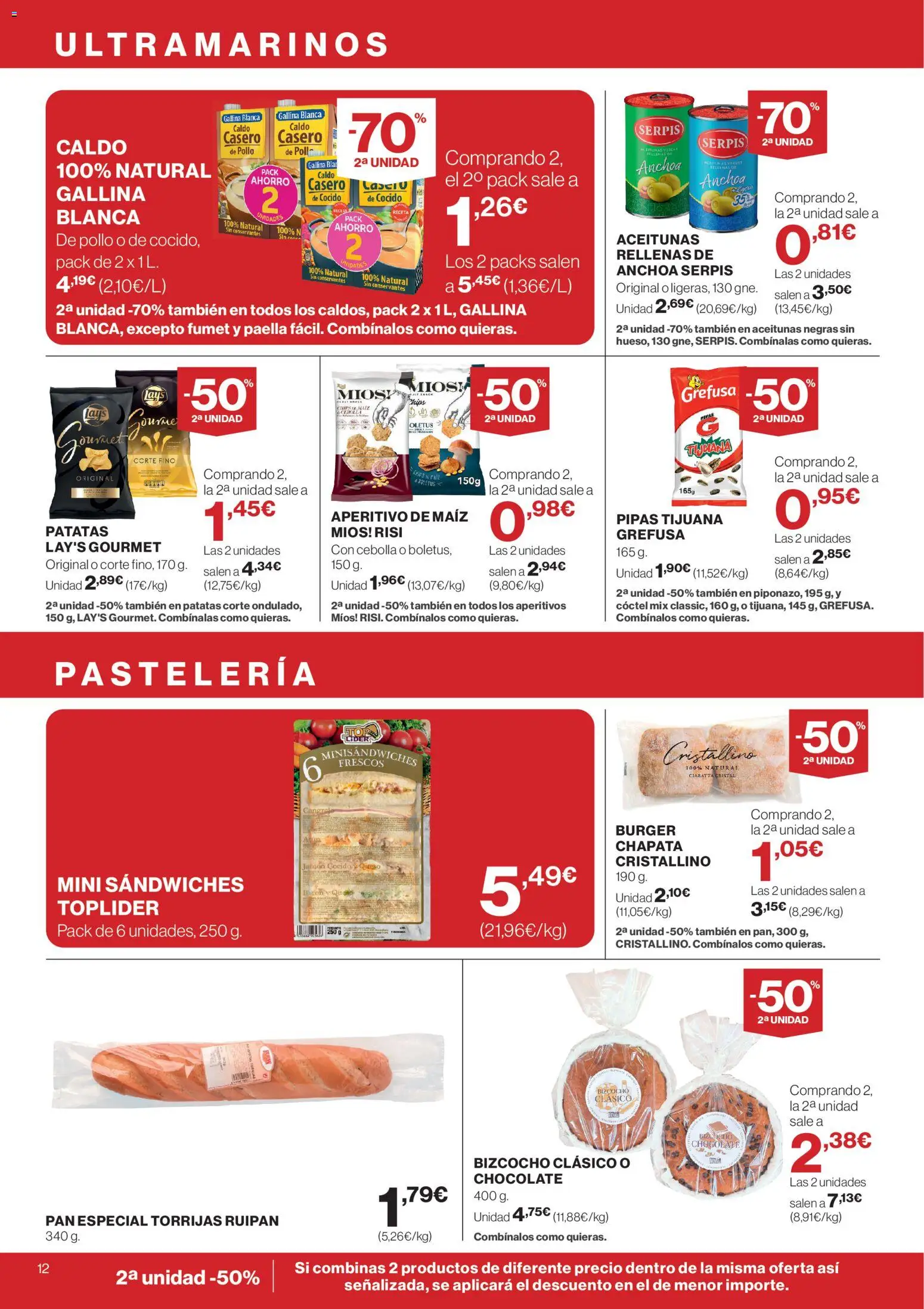 Supercor folleto │ válido desde el 12.03.2026 | Página: 12 | Productos: Chocolate, Bizcocho, Παγωμένο τσάι, Anchoa