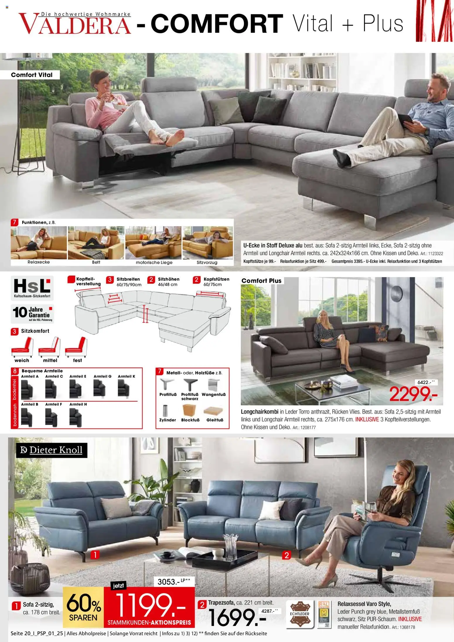 Zurbrüggen  Polstermöbel-Spezial – gültig ab 27.10.2025 | Seite: 20 | Produkte: Relaxsessel, Bett, Kissen, Liege
