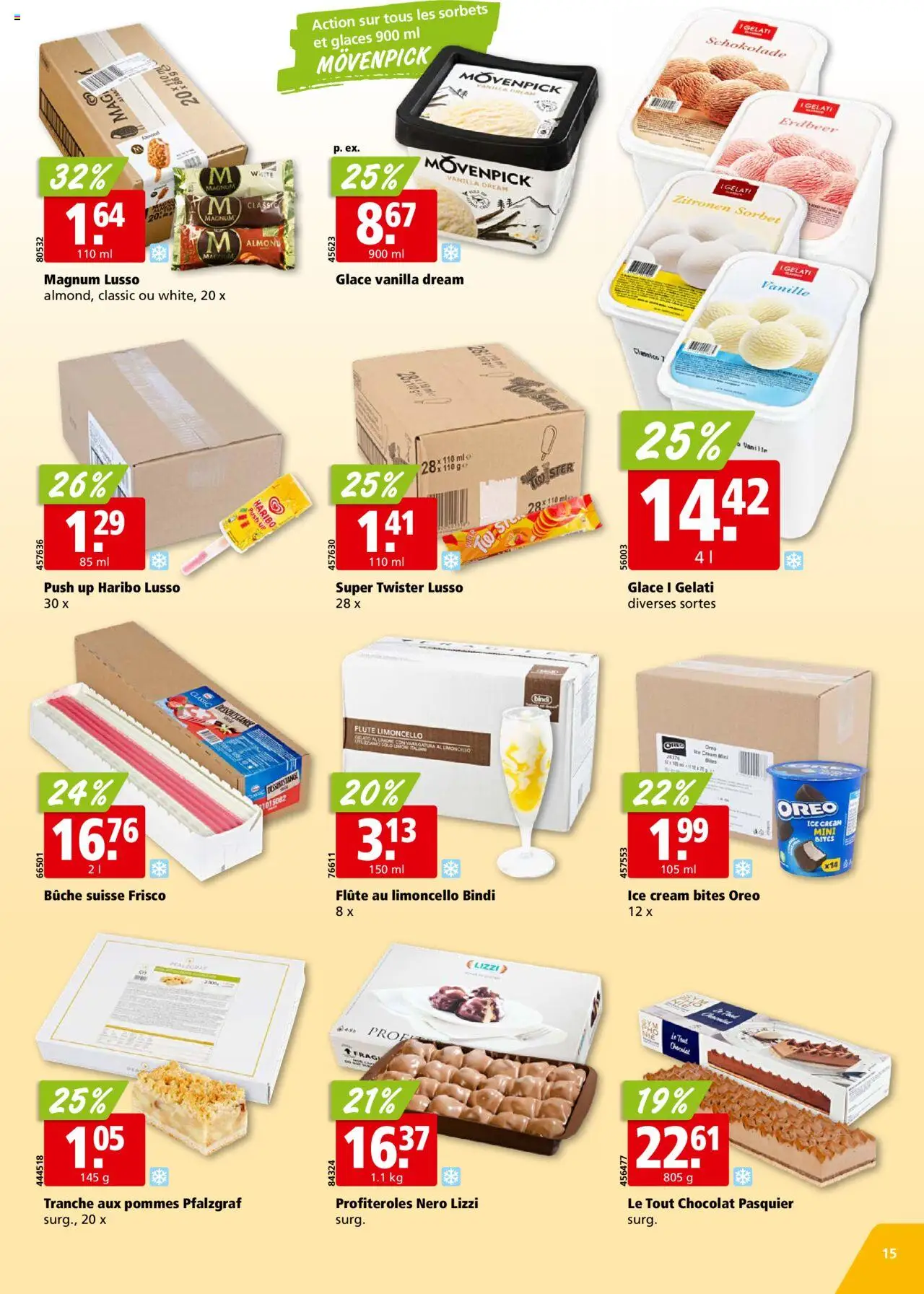Aligro Aktionen - Chavannes, Matran, Genf, Sitten ab 28.07.2025 | Seite: 15 | Produkte: Kammerjunker, En Kommode, Glace, Schokolade