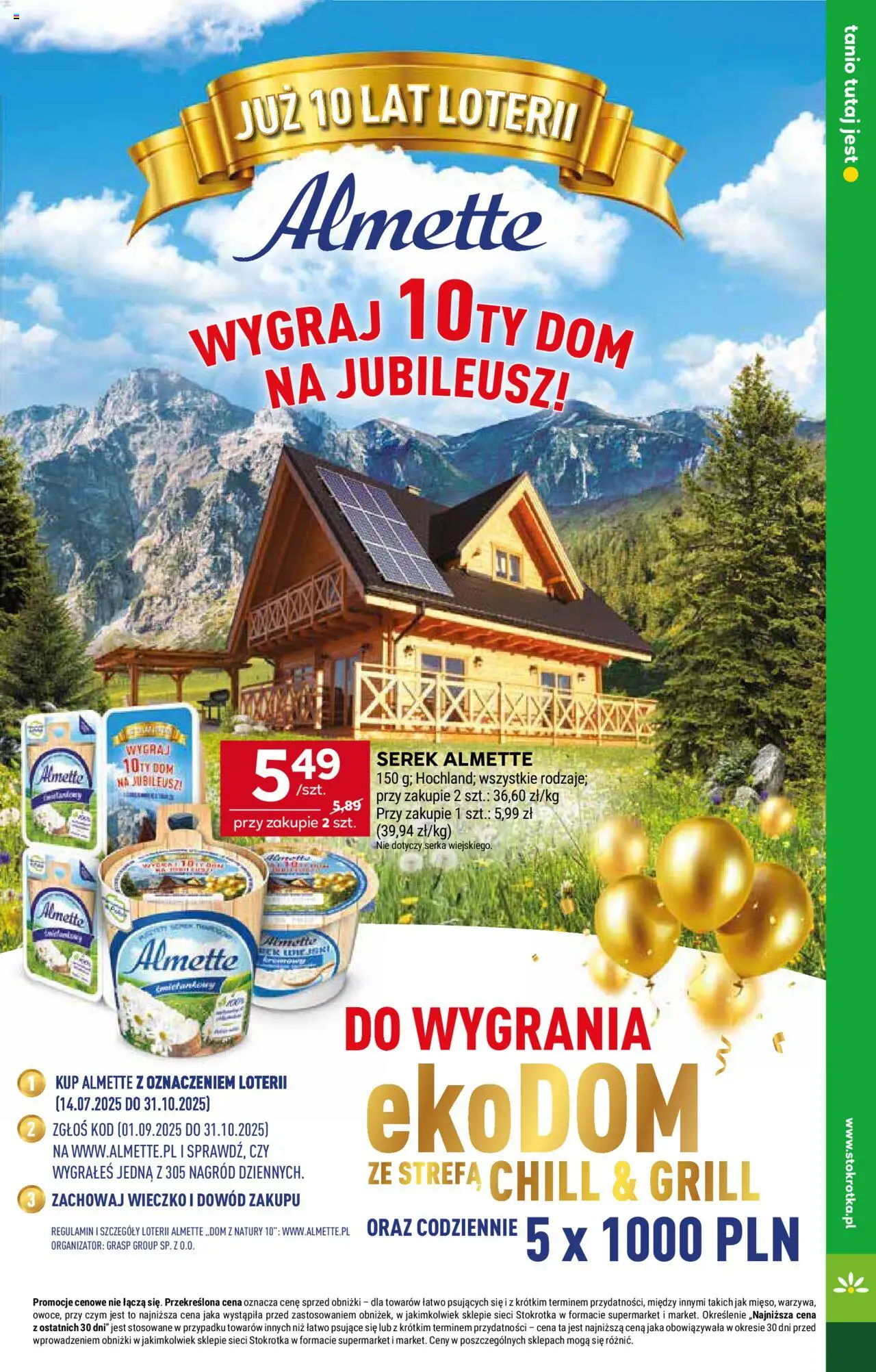 Stokrotka Gazetka od 18.09.2025 | Strona: 19 | Produkty: Serek, Stokrotka, Grill