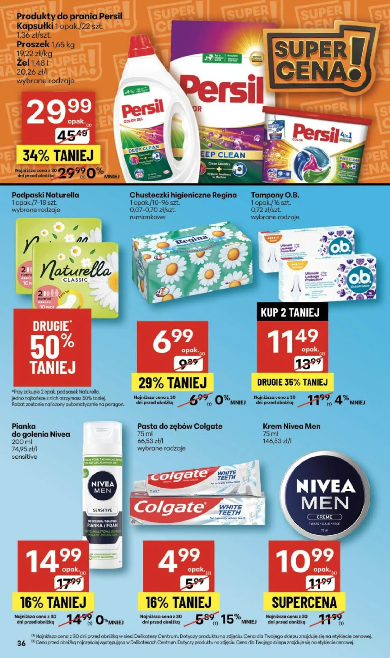 Delikatesy Centrum Gazetka od 13.11.2025 | Strona: 36 | Produkty: Chusteczki higieniczne, Delikatesy, Podpaski, Krem