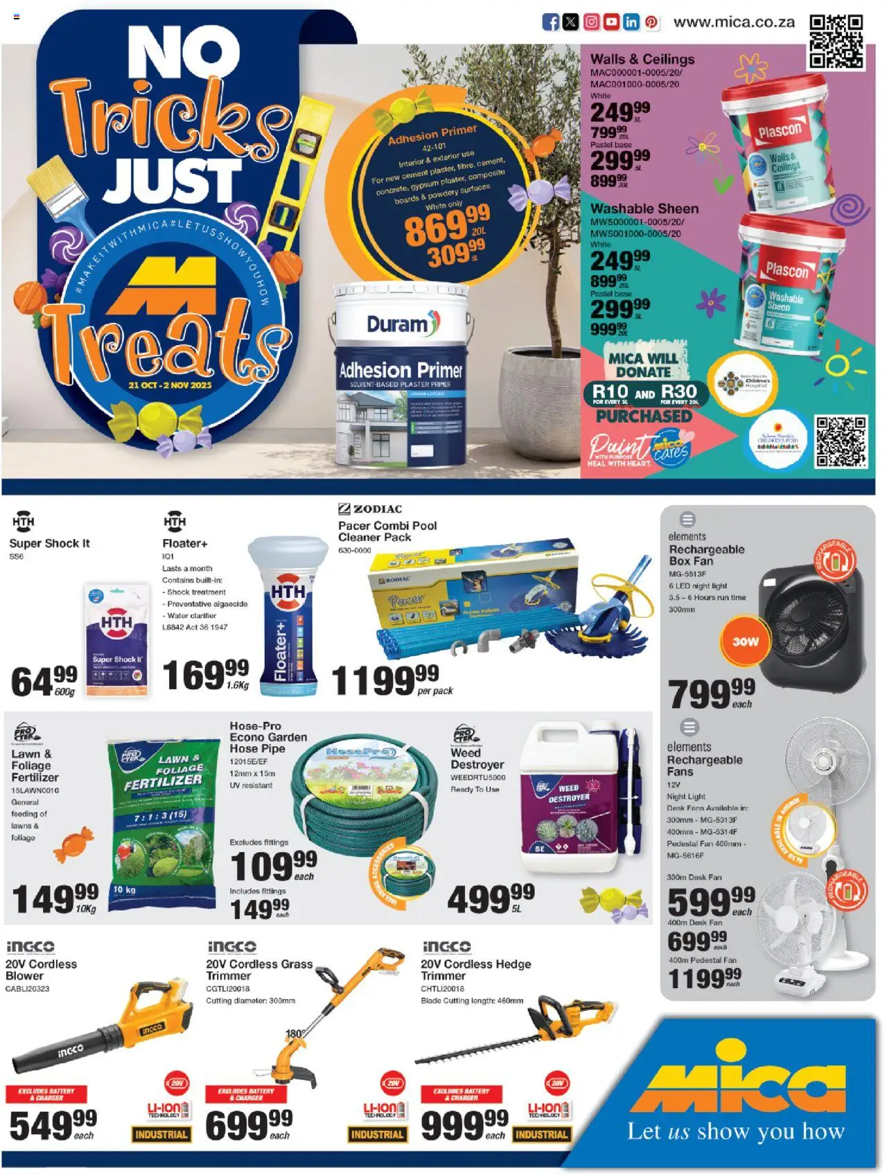 New MICA catalogue – valid from 21.10.2025 | Page: 1 | Products: Fan, Paint, Battery, Charger