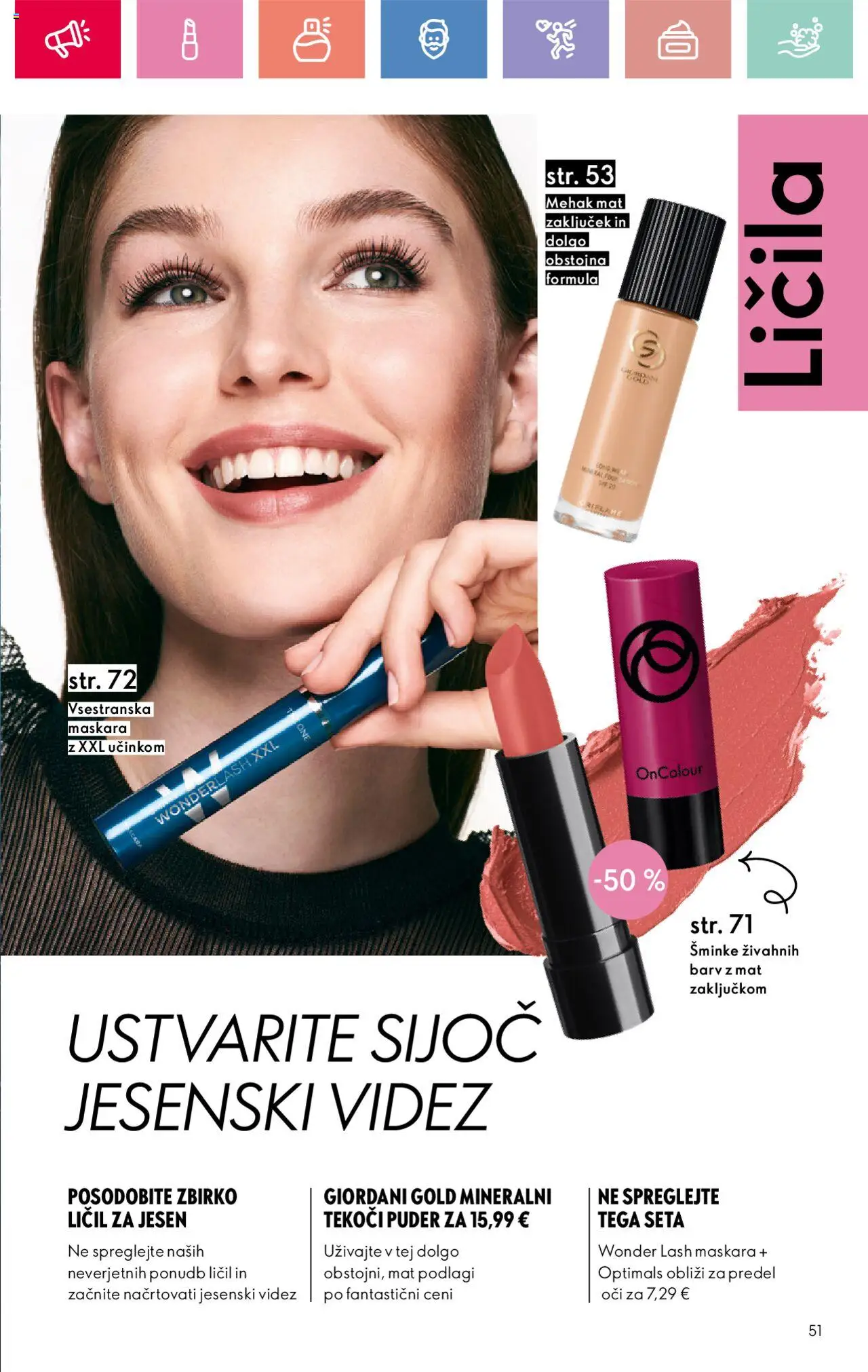 Oriflame katalog 12 │ velja od 24.08.2025 | Stran: 51 | Izdelki: Licila, Puder, Maskara