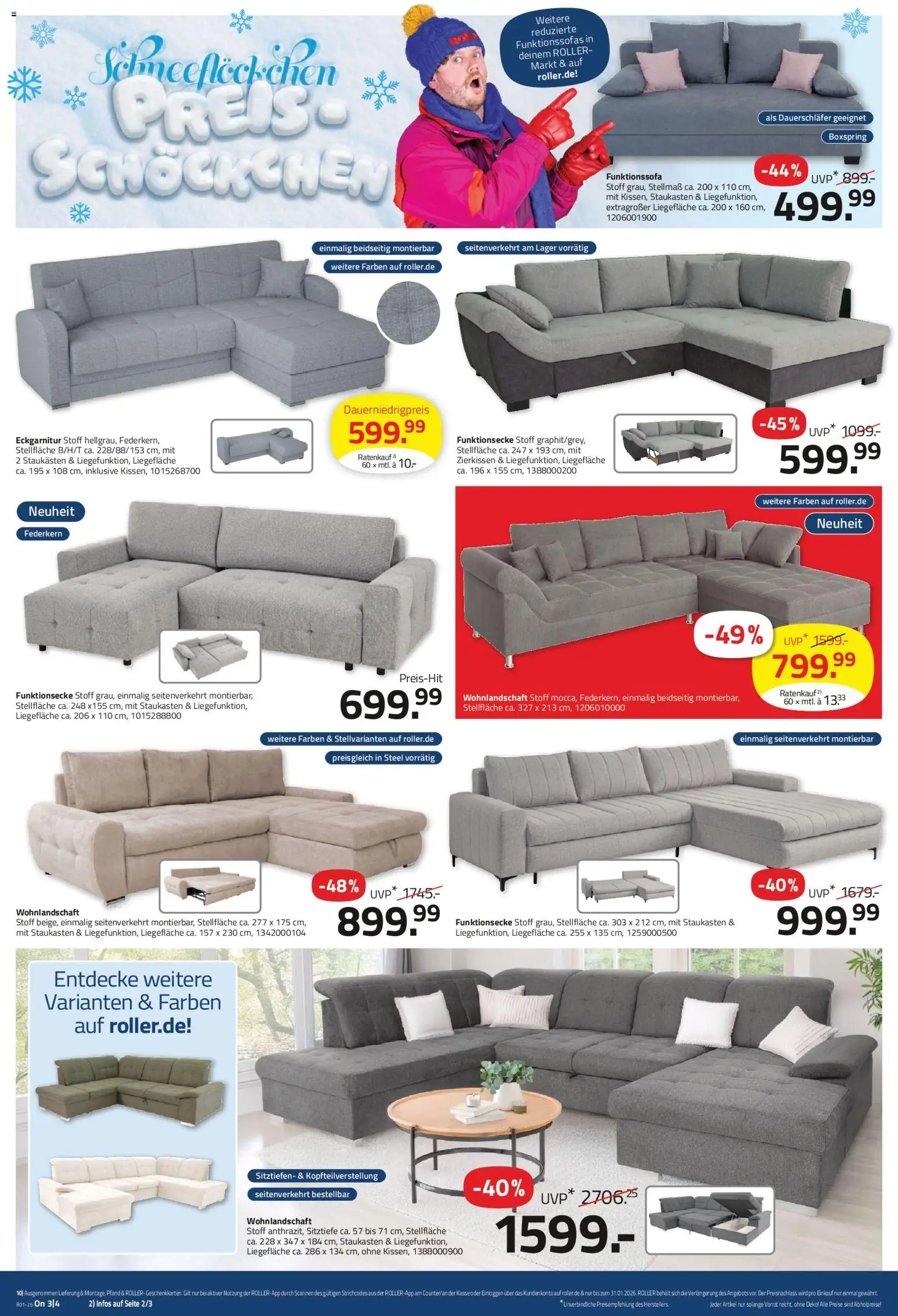 Roller Prospekt 	 – gültig ab 28.12.2025 | Seite: 8 | Produkte: Wohnlandschaft