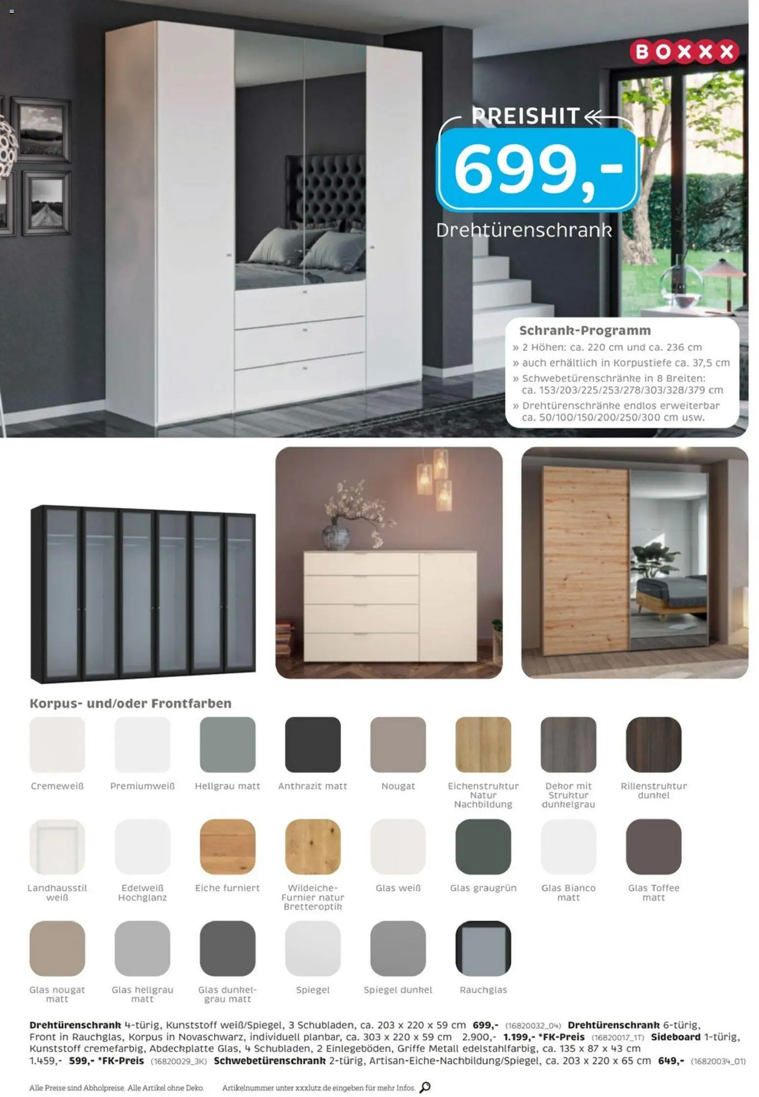 XXXLutz Junges Wohnen – gültig ab 25.04.2026 | Seite: 4 | Produkte: Sideboard, Schwebetürenschrank, Drehtürenschrank, Spiegel