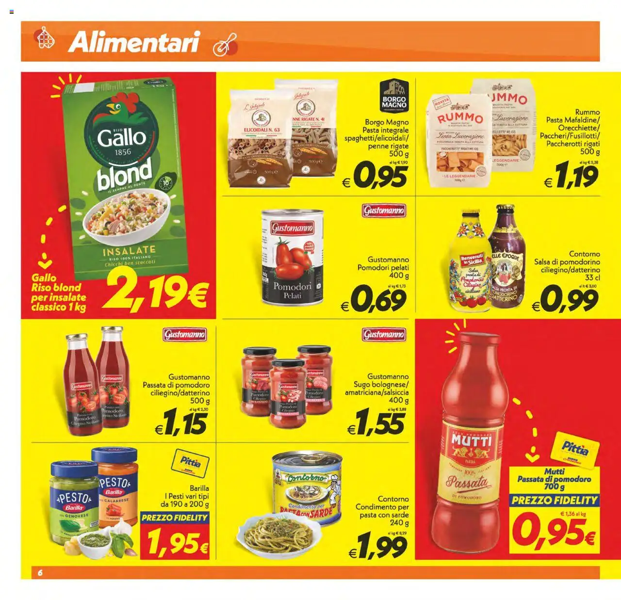 Volantino SuperConveniente del 13.06.2025 | Pagina: 6 | Prodotti: Riso, Salsa, Pasta, Mutti