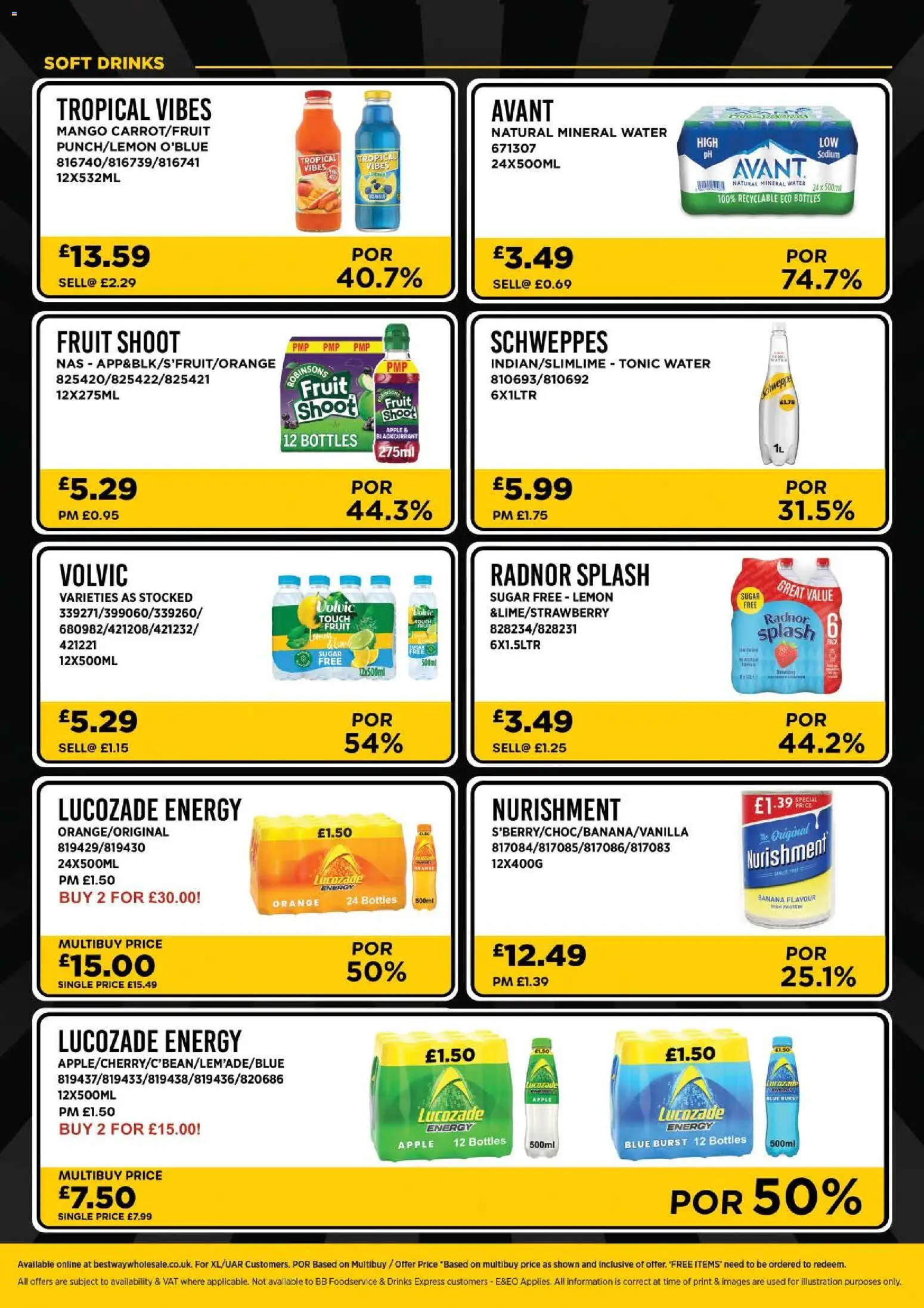 {H1} | Page: 11 | Products: Papier carton, Tonic water, Mineral water, Lemon