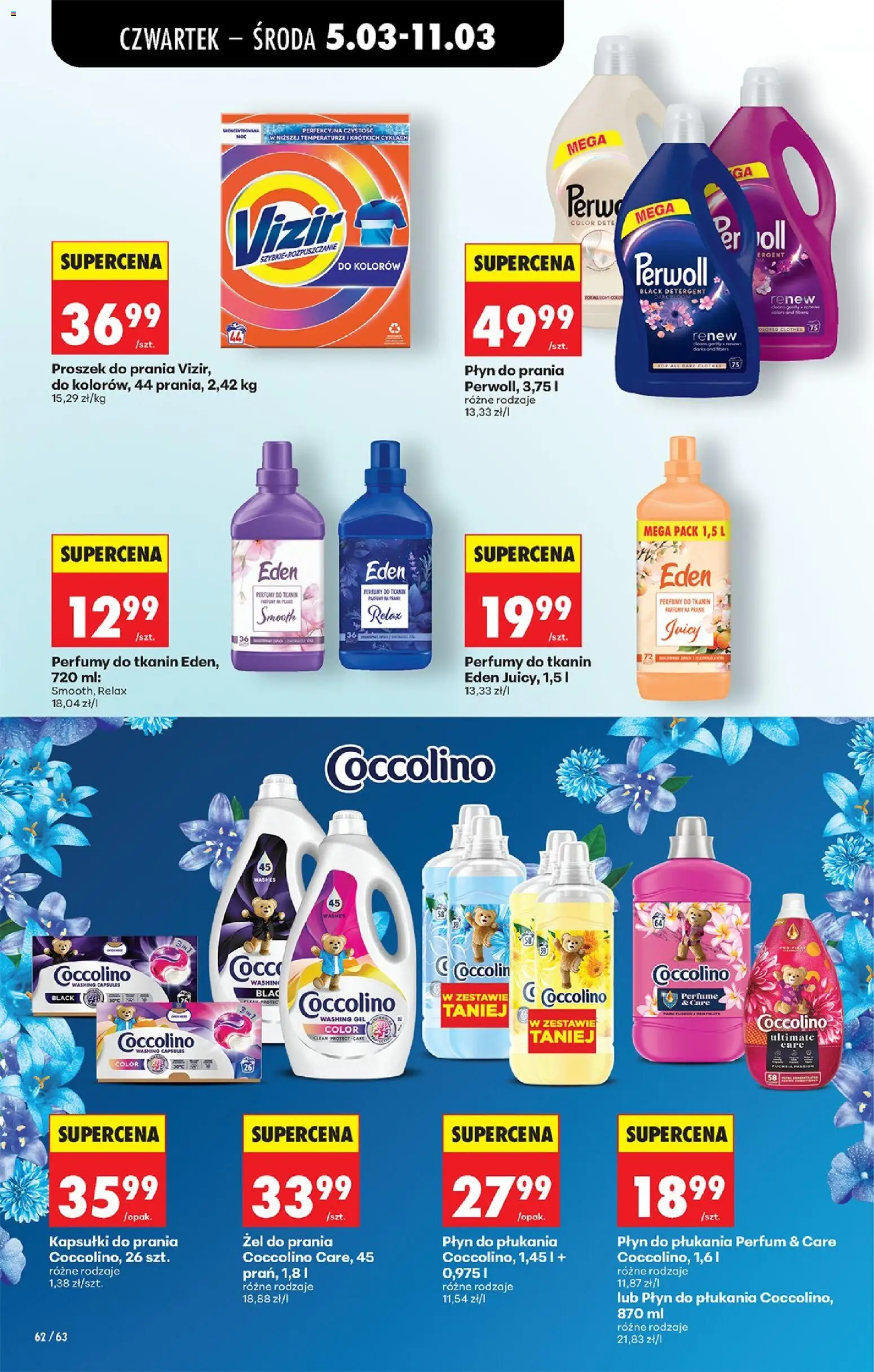 Biedronka gazetka od czwartku od 05.03.2026 | Strona: 76 | Produkty: Perfumy, Kapsułki do prania, Proszek do prania, Detergent