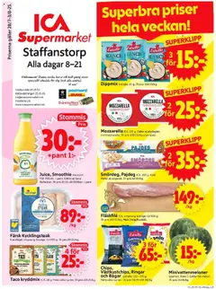 ICA Supermarket - Staffanstorp - Förhandsvisning av reklamblad från butik ICA Supermarket aktuell från 28.07.2025