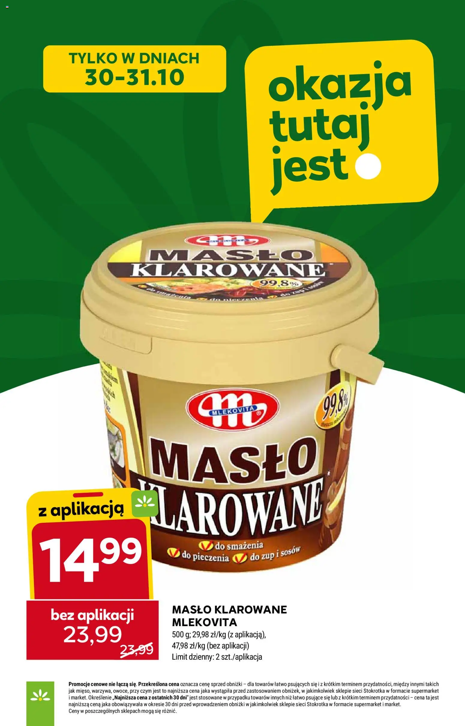 Stokrotka Gazetka - Market od 30.10.2025 | Strona: 9 | Produkty: Masło klarowane, Stokrotka, Masło