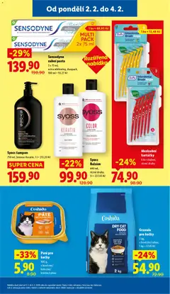 Náhled letáku Syoss šampon, 750 ml, Intense Keratin, 1 l = 213,20 Kč od 02.02.2026 | Strana: 29 | Produkty: Zubní pasta, Granule, Lotus, Šampon