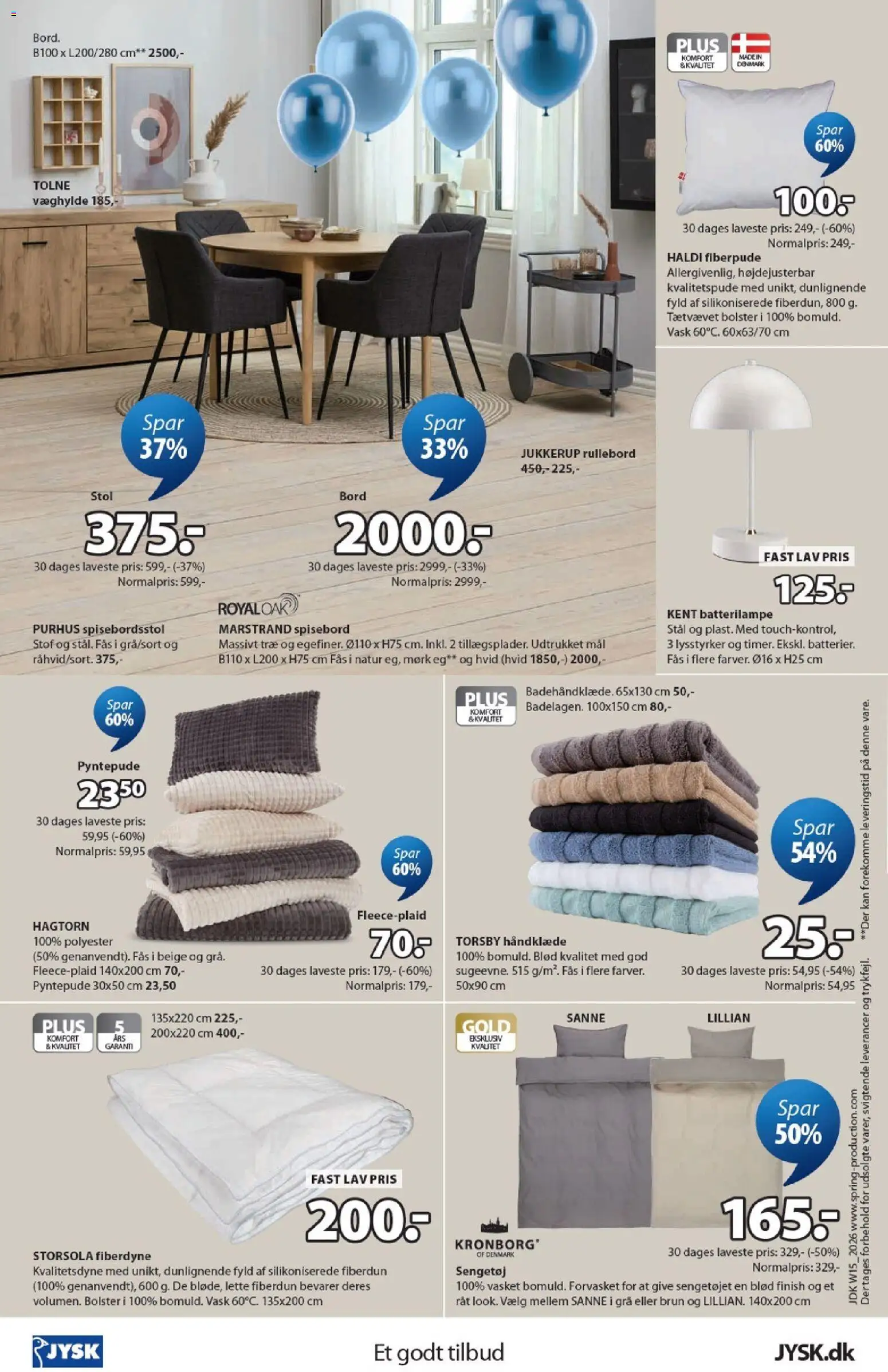 JYSK tilbudsavis – gyldig fra 10.04.2026 | Side: 24 | Produkter: Bord, Stol, Stof, Håndklæde