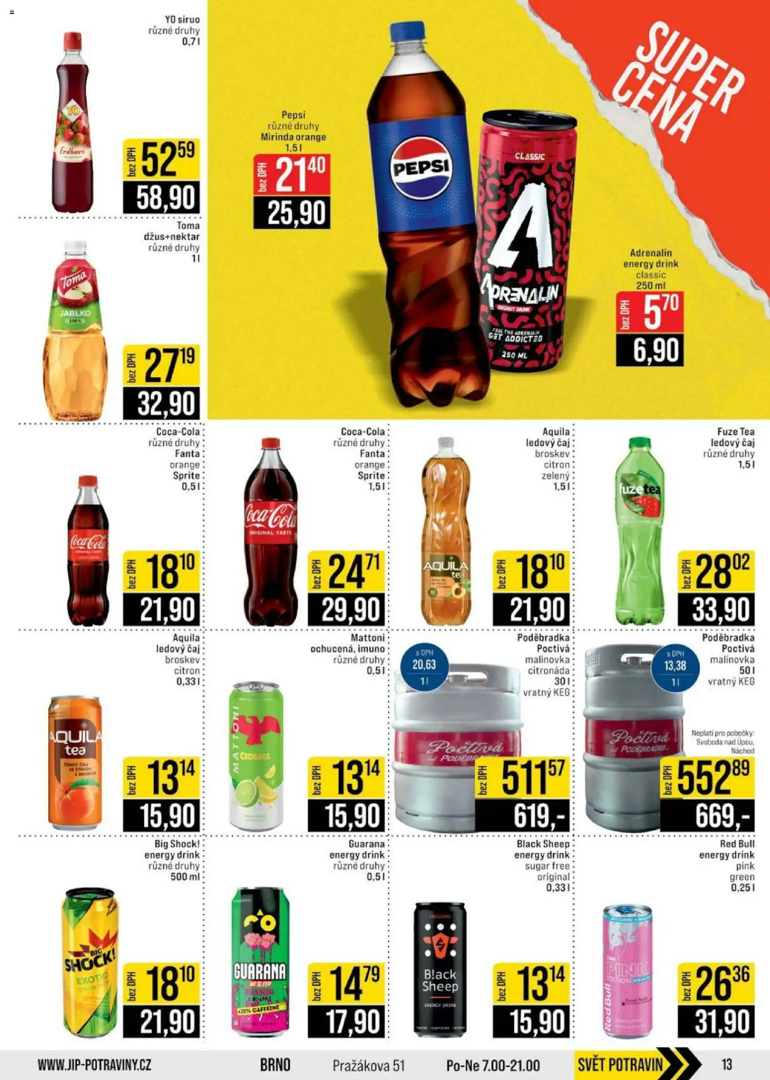 Jip leták - Cash & Carry od 04.02.2026 | Strana: 13 | Produkty: Fanta, Red Bull, Big Shock, Energy drink